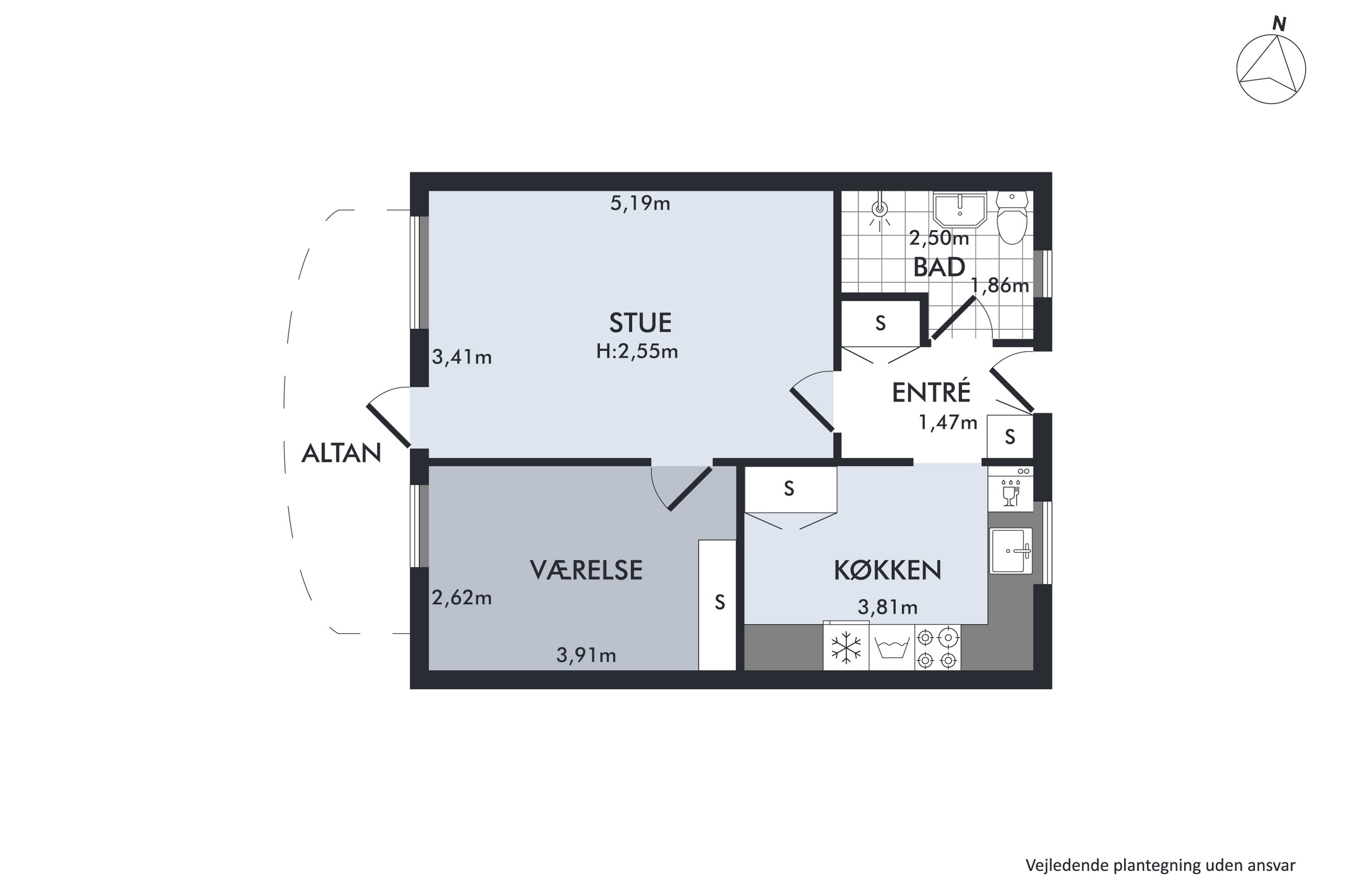 Plantegninger billede af Albanigade 67, 1. 7., 5000 Odense C