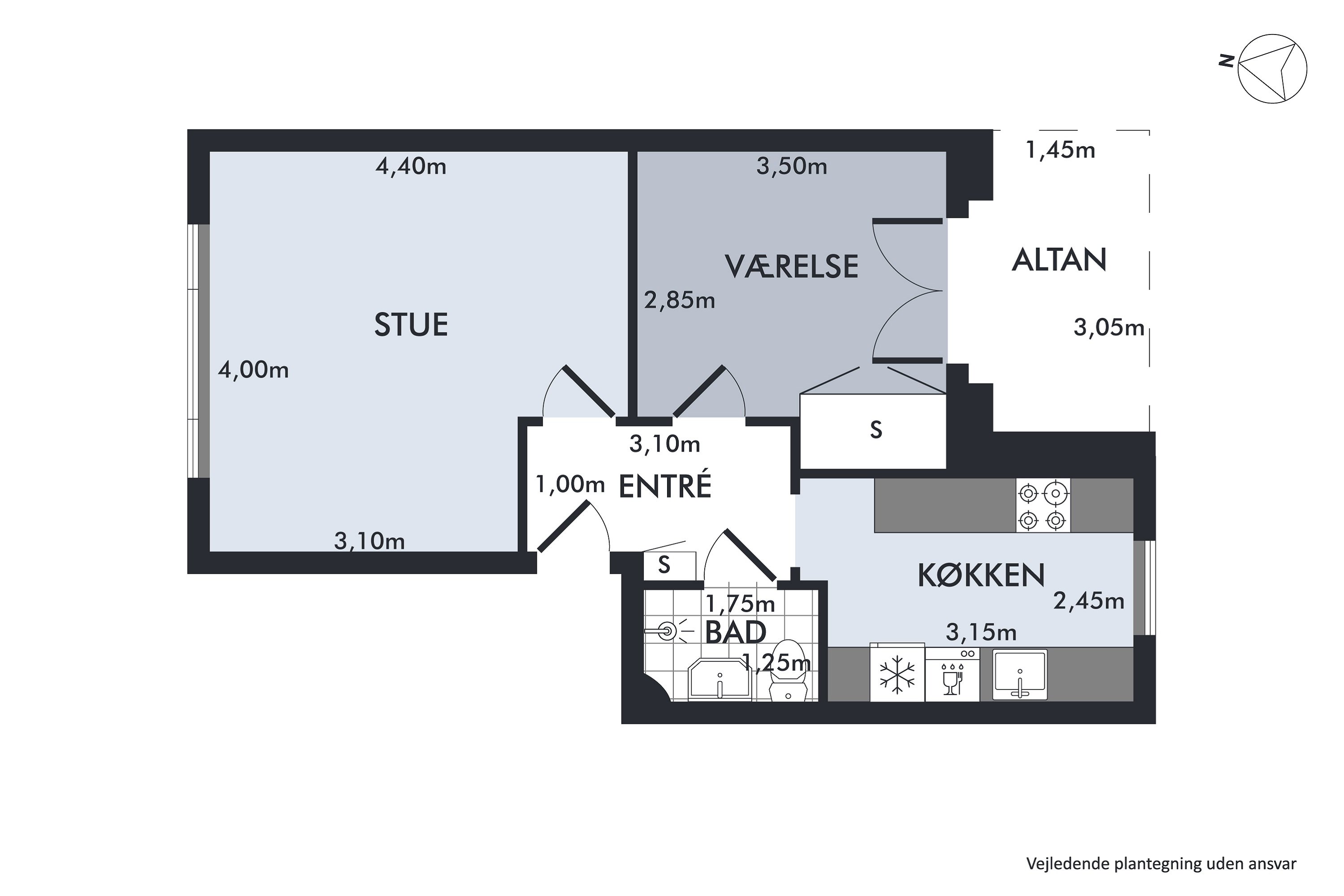Plantegninger billede af Peder Skrams Gade 33, st.. tv., 9000 Aalborg