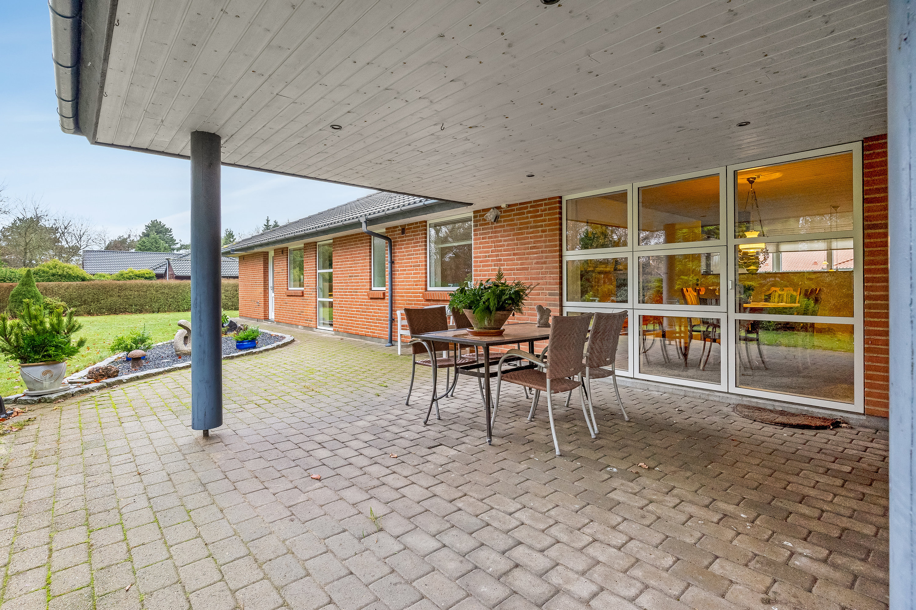 Fremhævet overdækket terrasse billede i fuldskærmstilstand. Billede af Hyldevej 9, 7570 Vemb