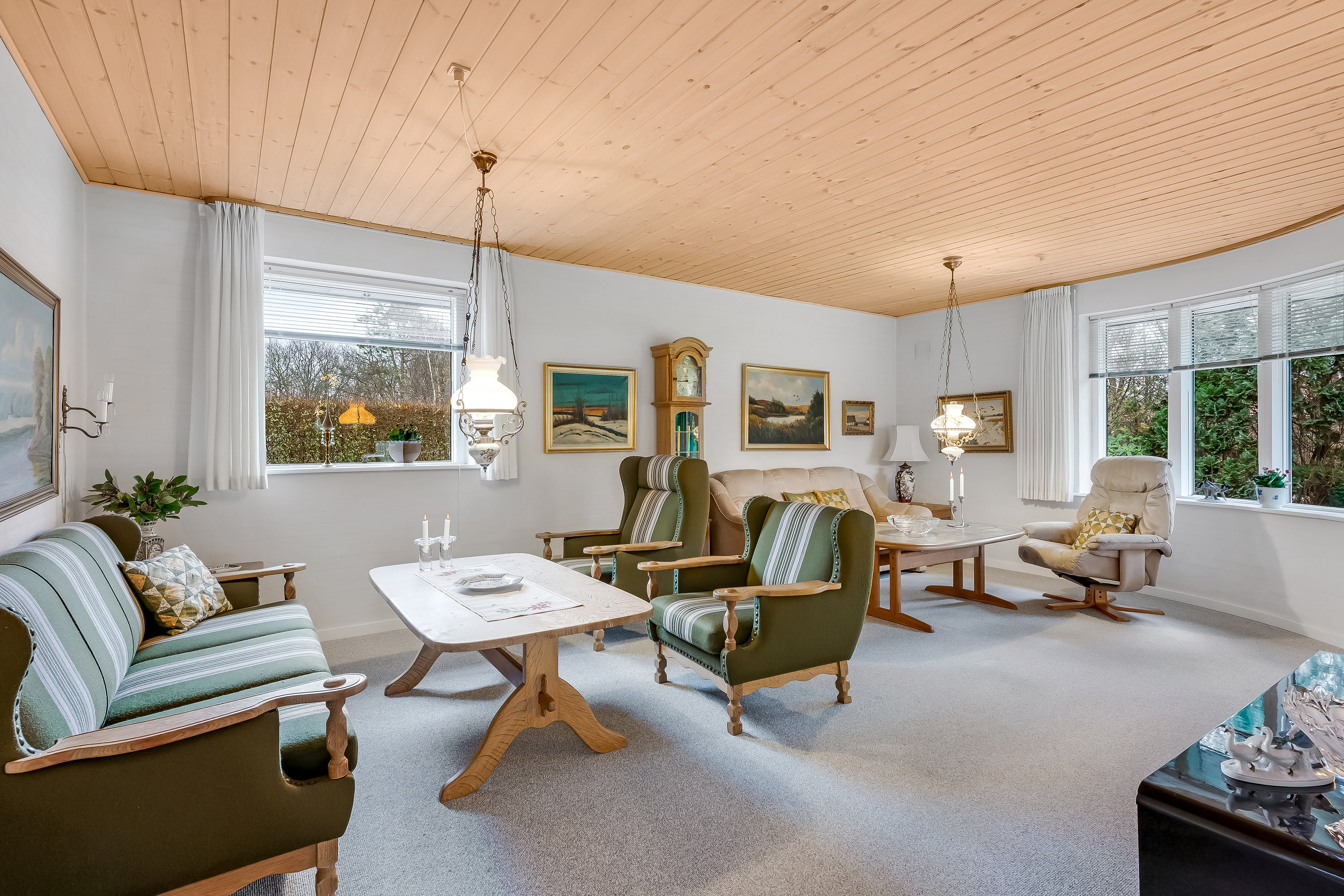 Fremhævet stue billede i fuldskærmstilstand. Billede af Hyldevej 9, 7570 Vemb