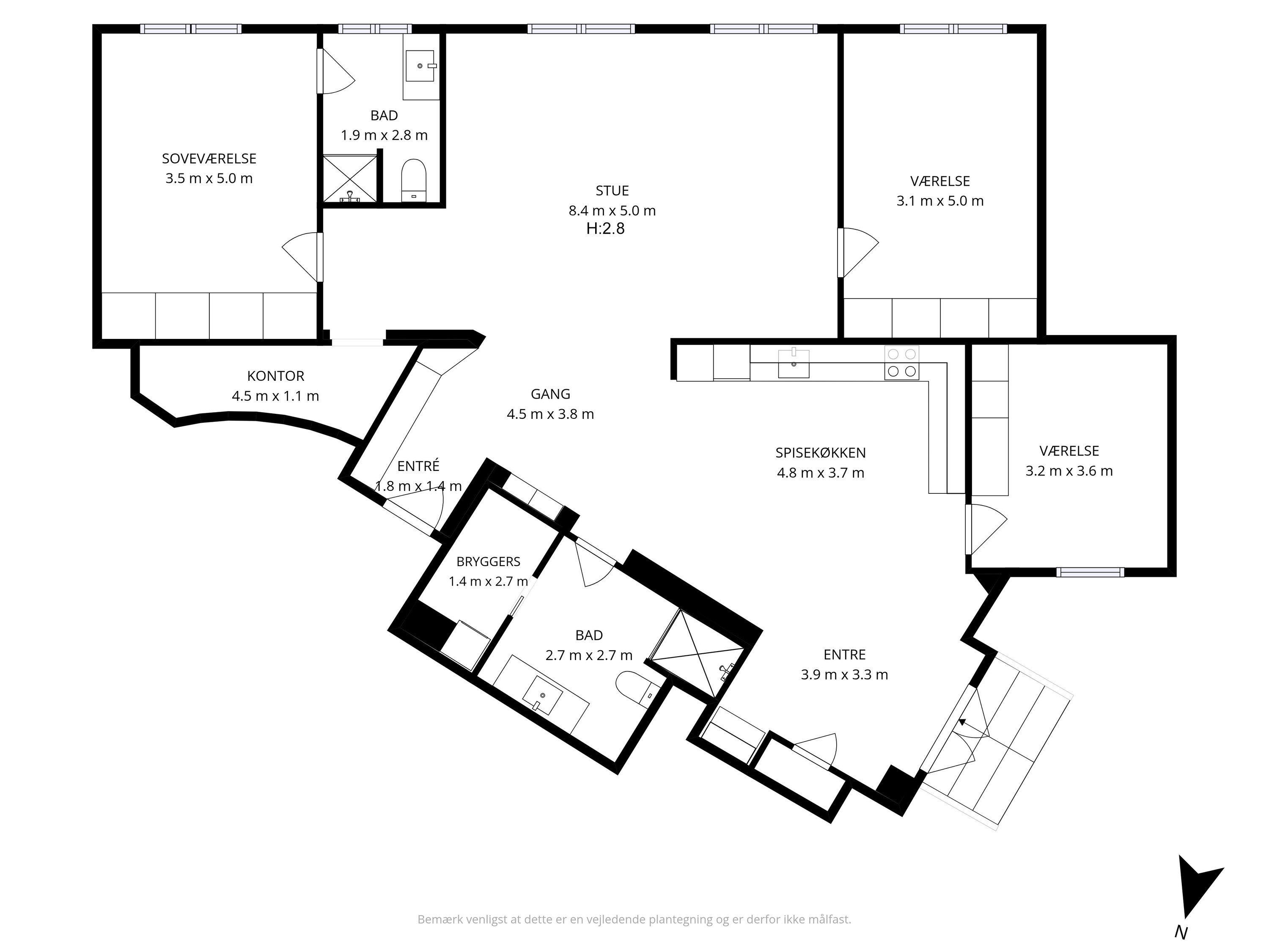 Plantegninger billede af Hambrosgade 6, st. tv., 1562 København V