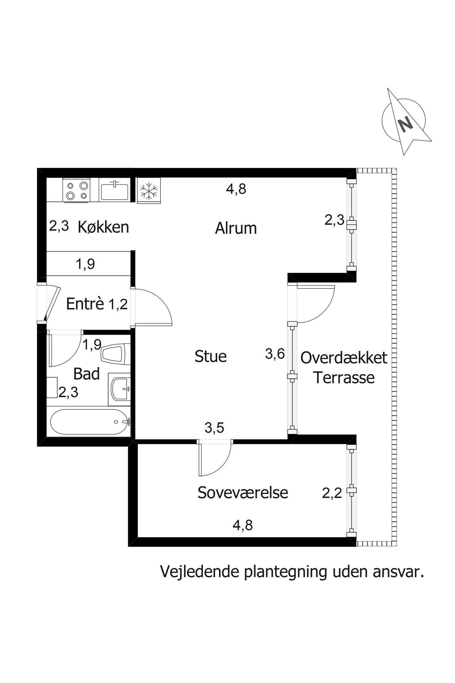 Plantegninger billede af Granly Alle 5D, 1. mf., 6710 Esbjerg V