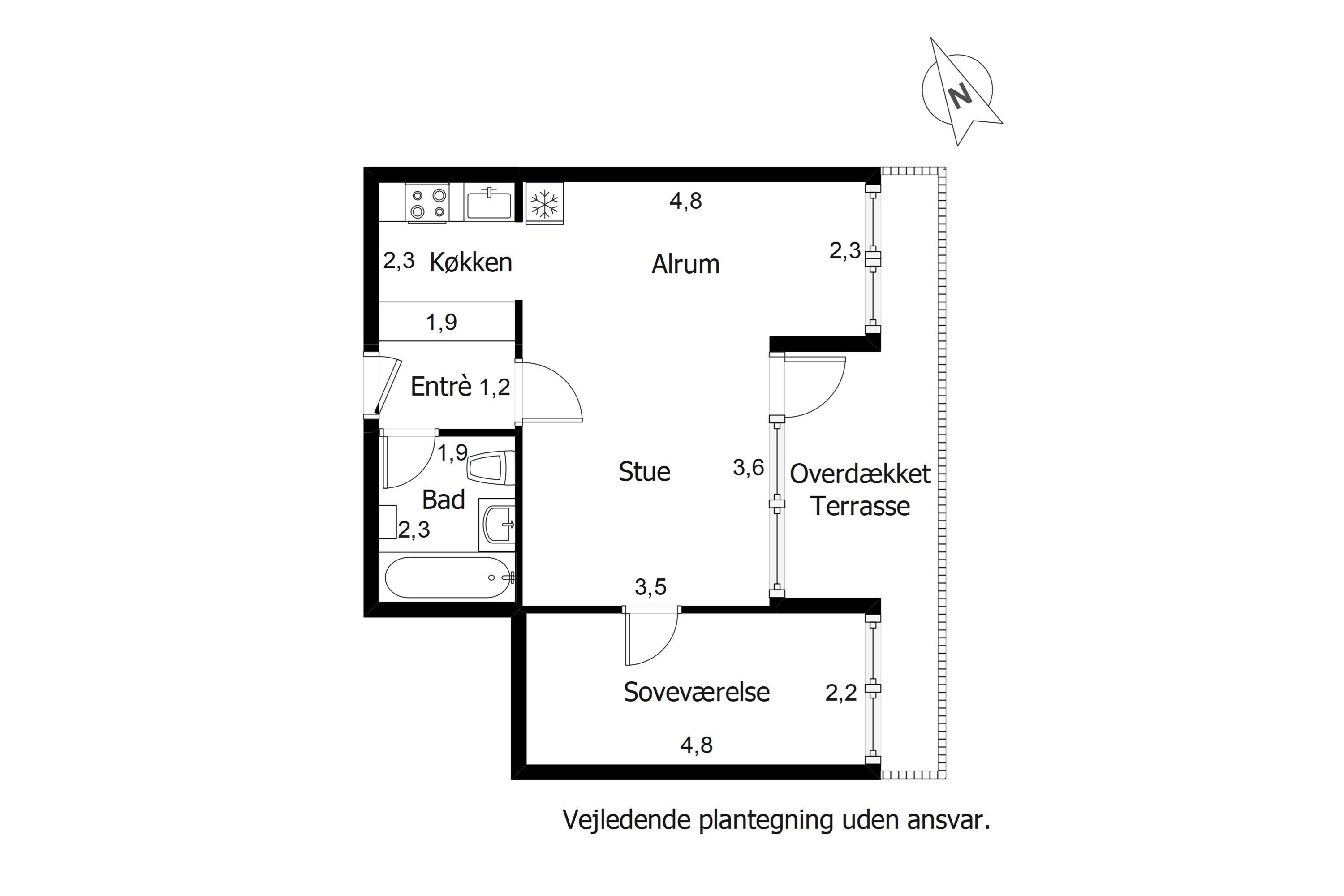 Plantegninger billede af Granly Alle 5D, 1. mf., 6710 Esbjerg V