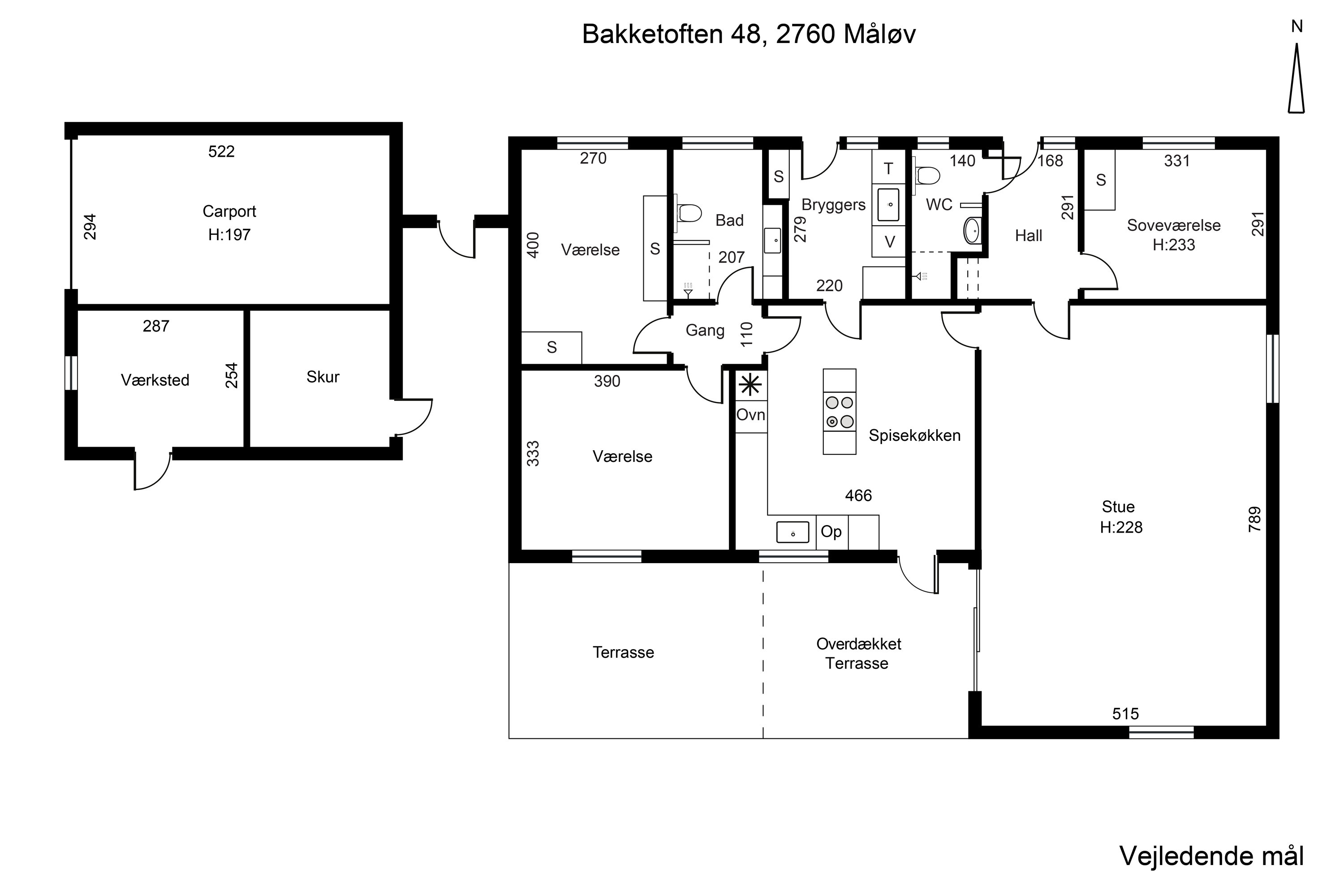 Plantegninger billede af Bakketoften 48, 2760 Måløv