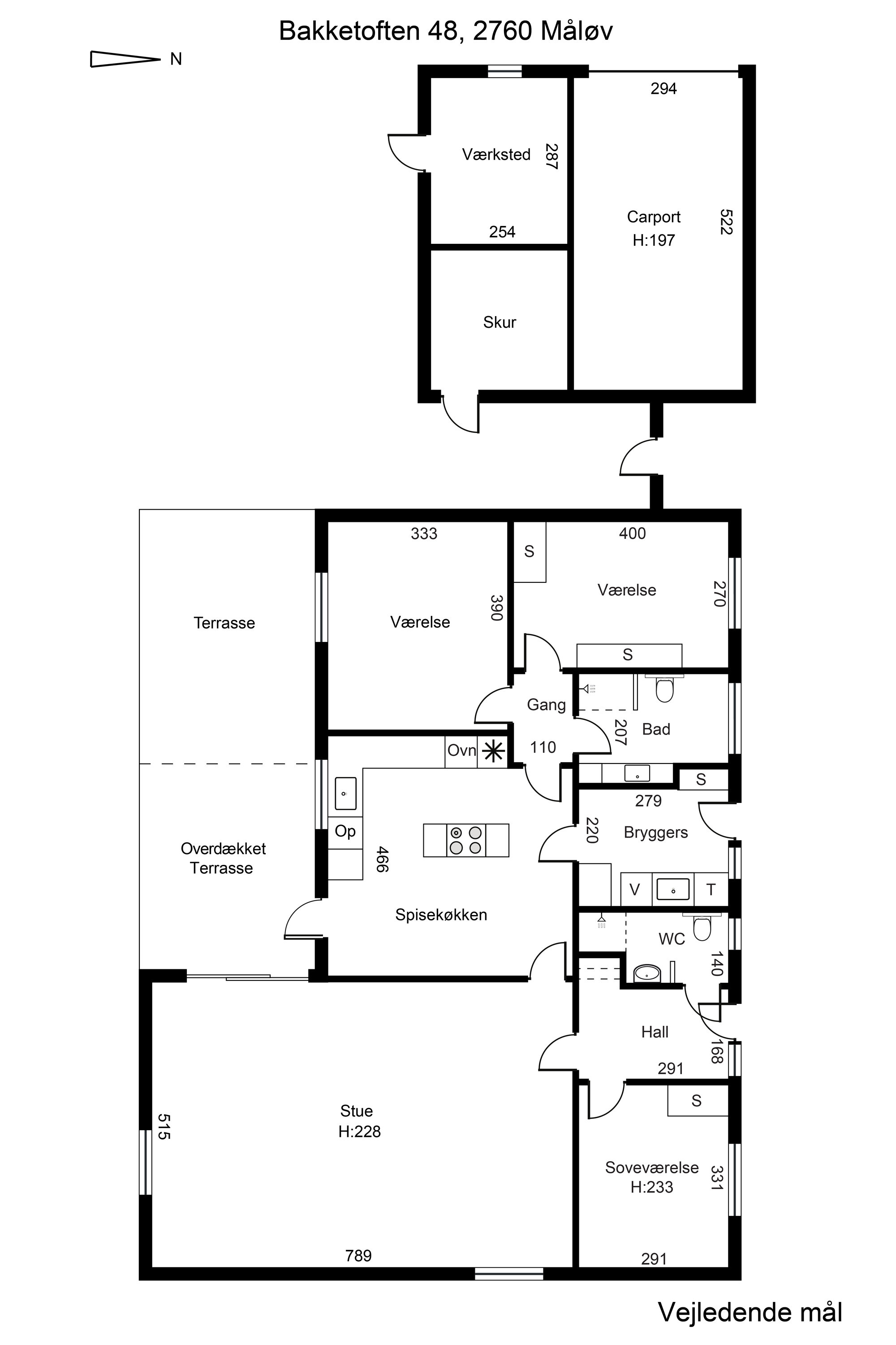 Plantegninger billede af Bakketoften 48, 2760 Måløv