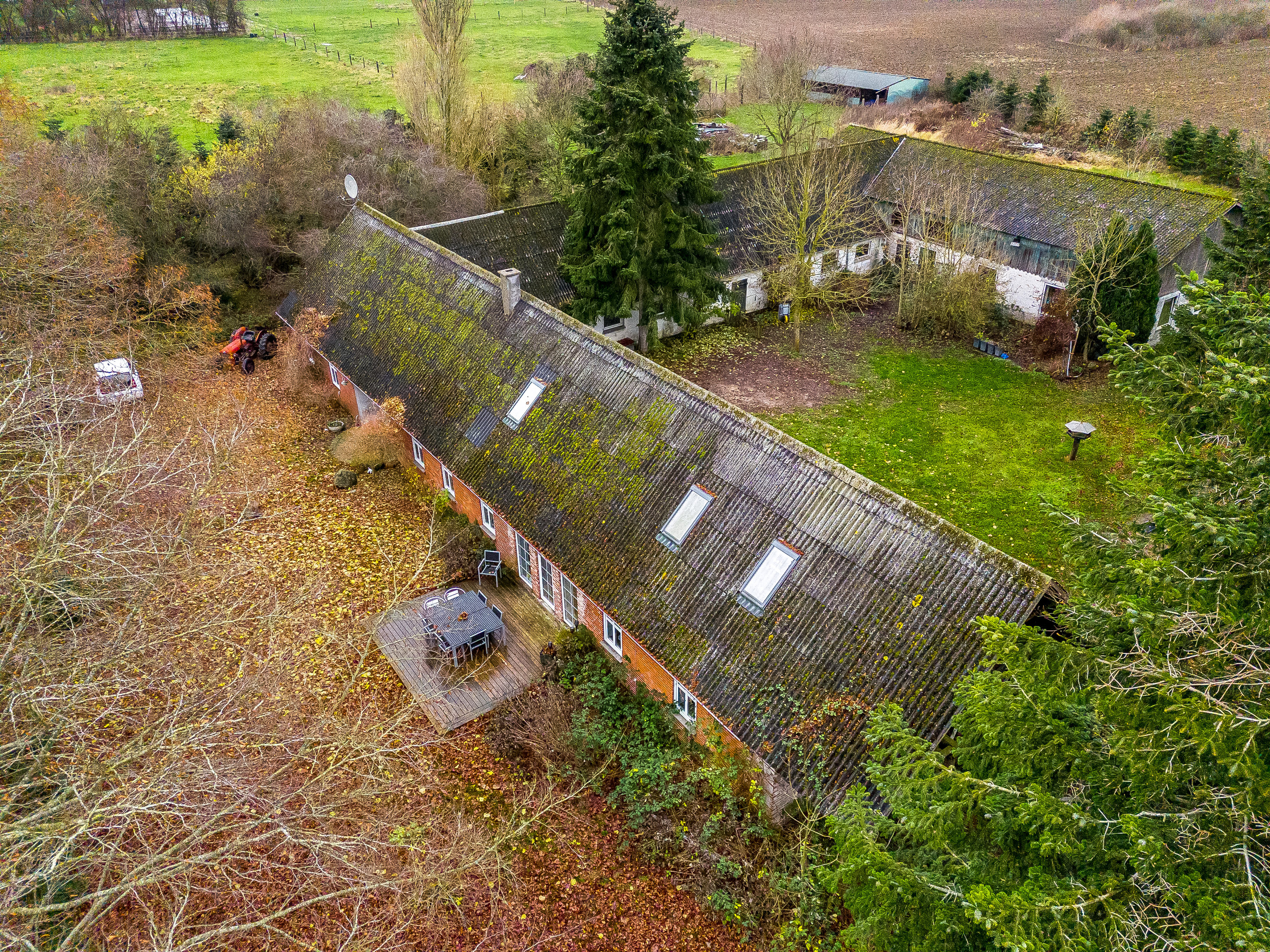 Fremhævet luftfoto billede i fuldskærmstilstand. Billede af Pogemosevej 27, Radsted, 4990 Sakskøbing