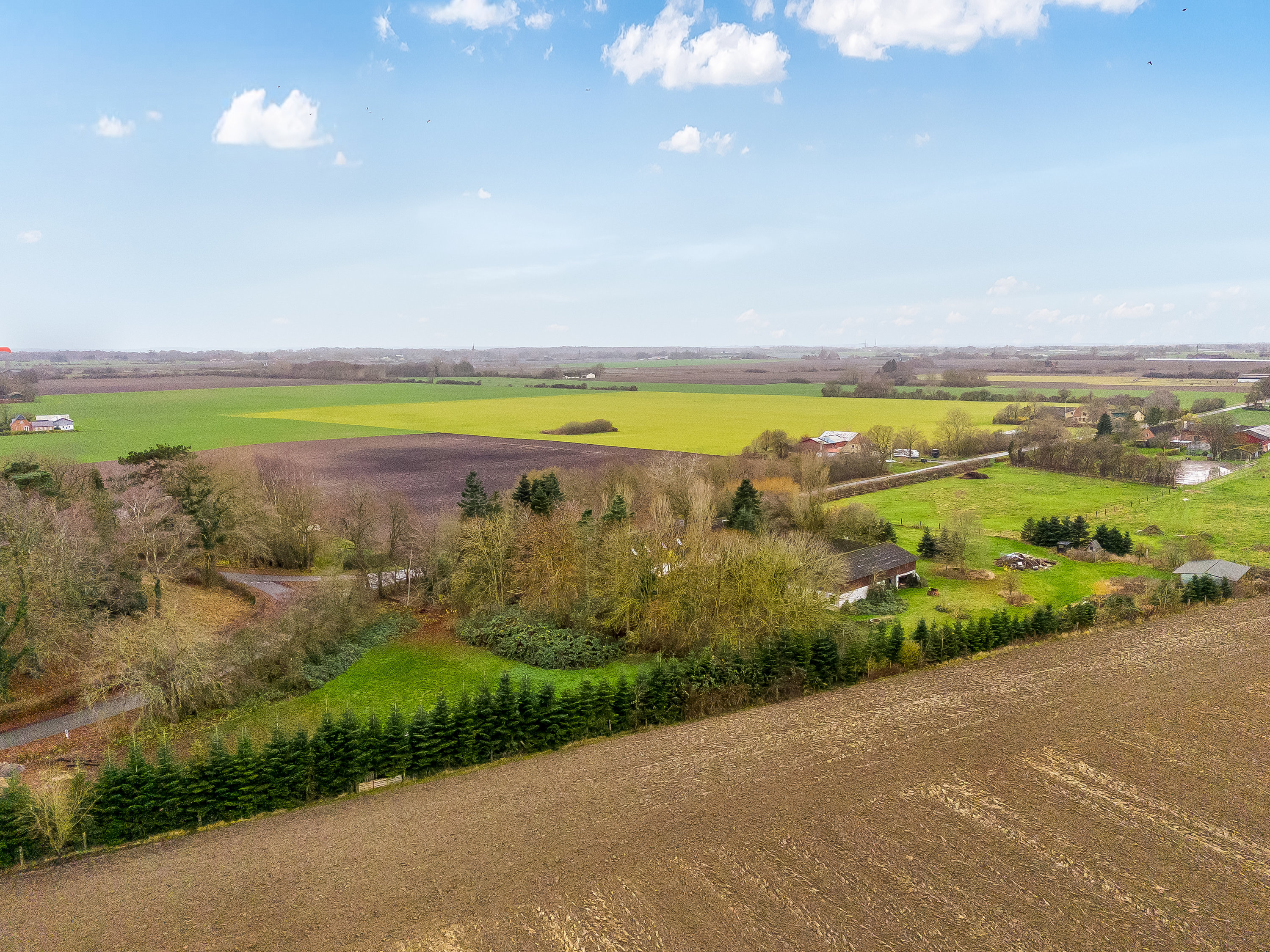 Fremhævet luftfoto billede i fuldskærmstilstand. Billede af Pogemosevej 27, Radsted, 4990 Sakskøbing