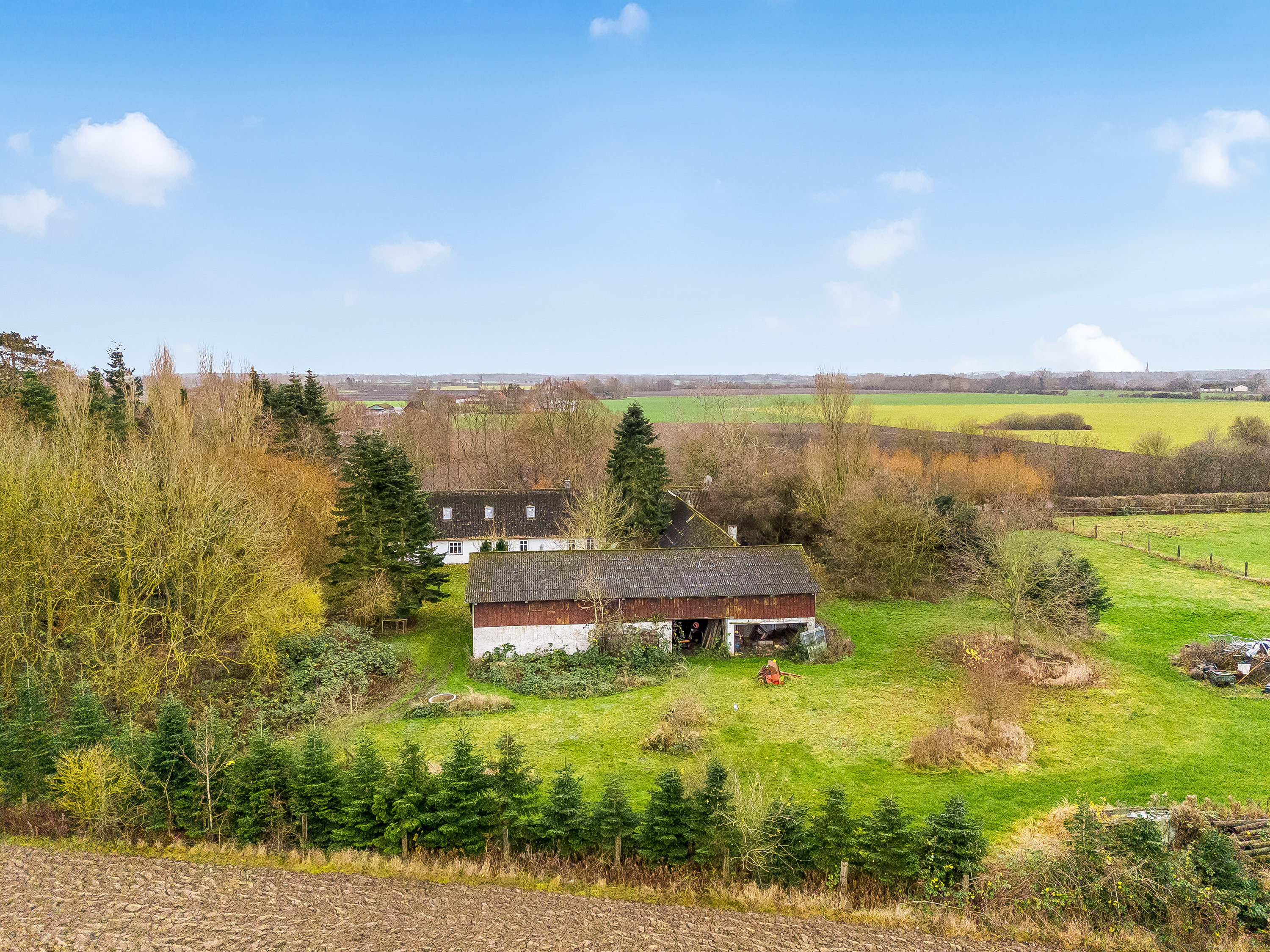 Fremhævet luftfoto billede i fuldskærmstilstand. Billede af Pogemosevej 27, Radsted, 4990 Sakskøbing