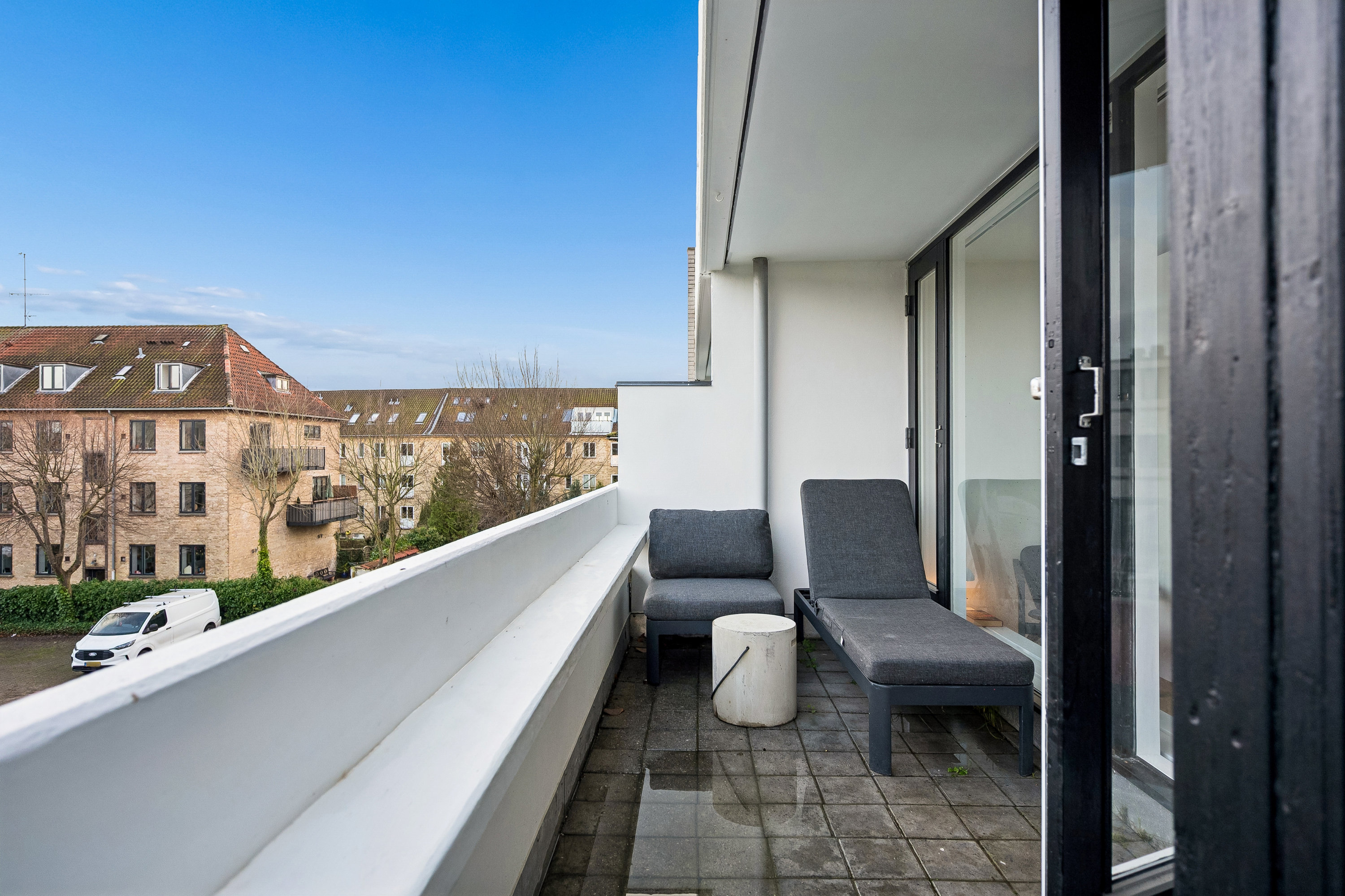 Fremhævet altan billede i fuldskærmstilstand. Billede af Brannersvej 25, 2. 65., 2920 Charlottenlund