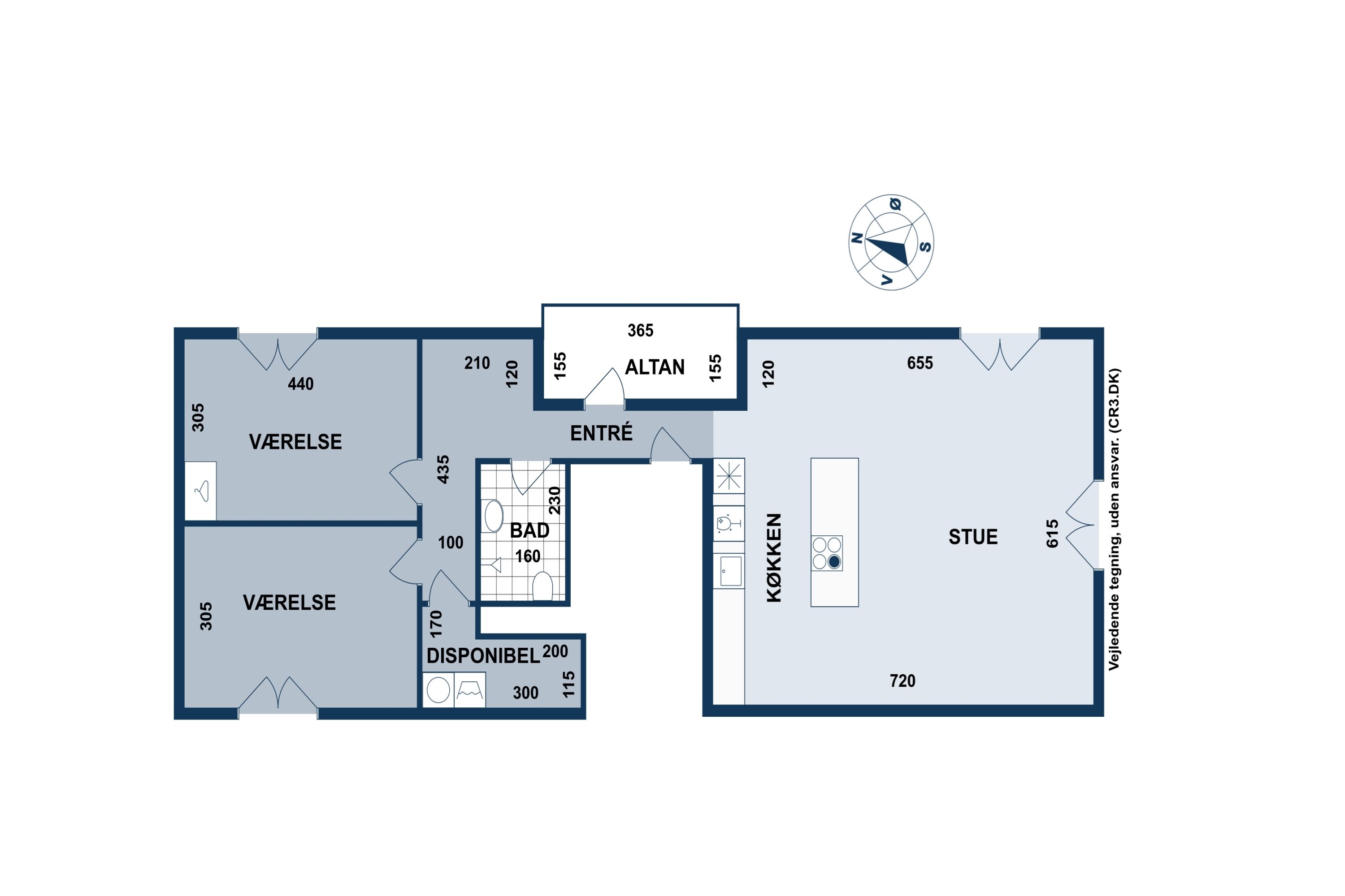 Plantegninger billede af Viborggade 59A, 3., 2100 København Ø