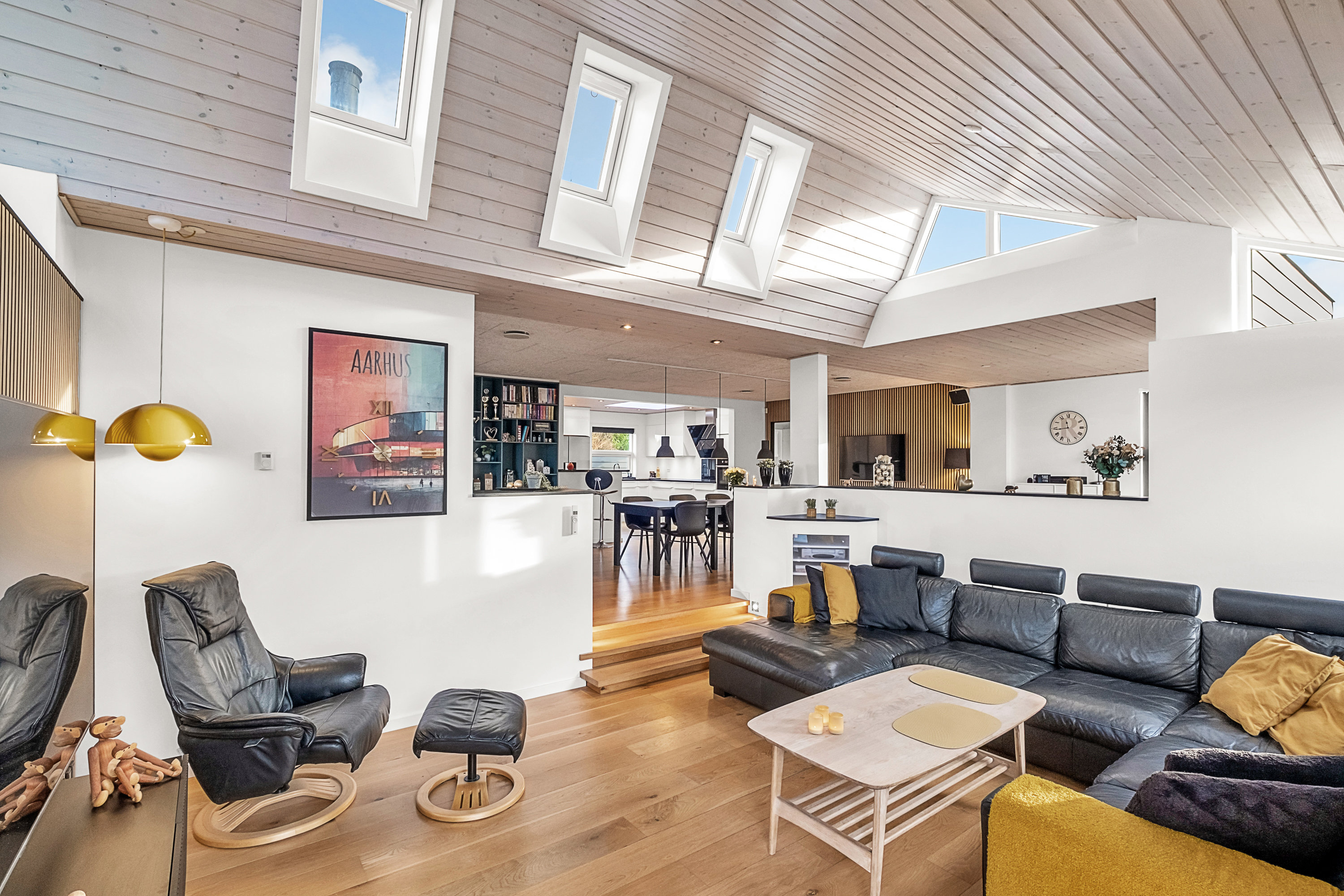 Fremhævet stue billede i fuldskærmstilstand. Billede af Trojavej 14, Hårup, 8530 Hjortshøj