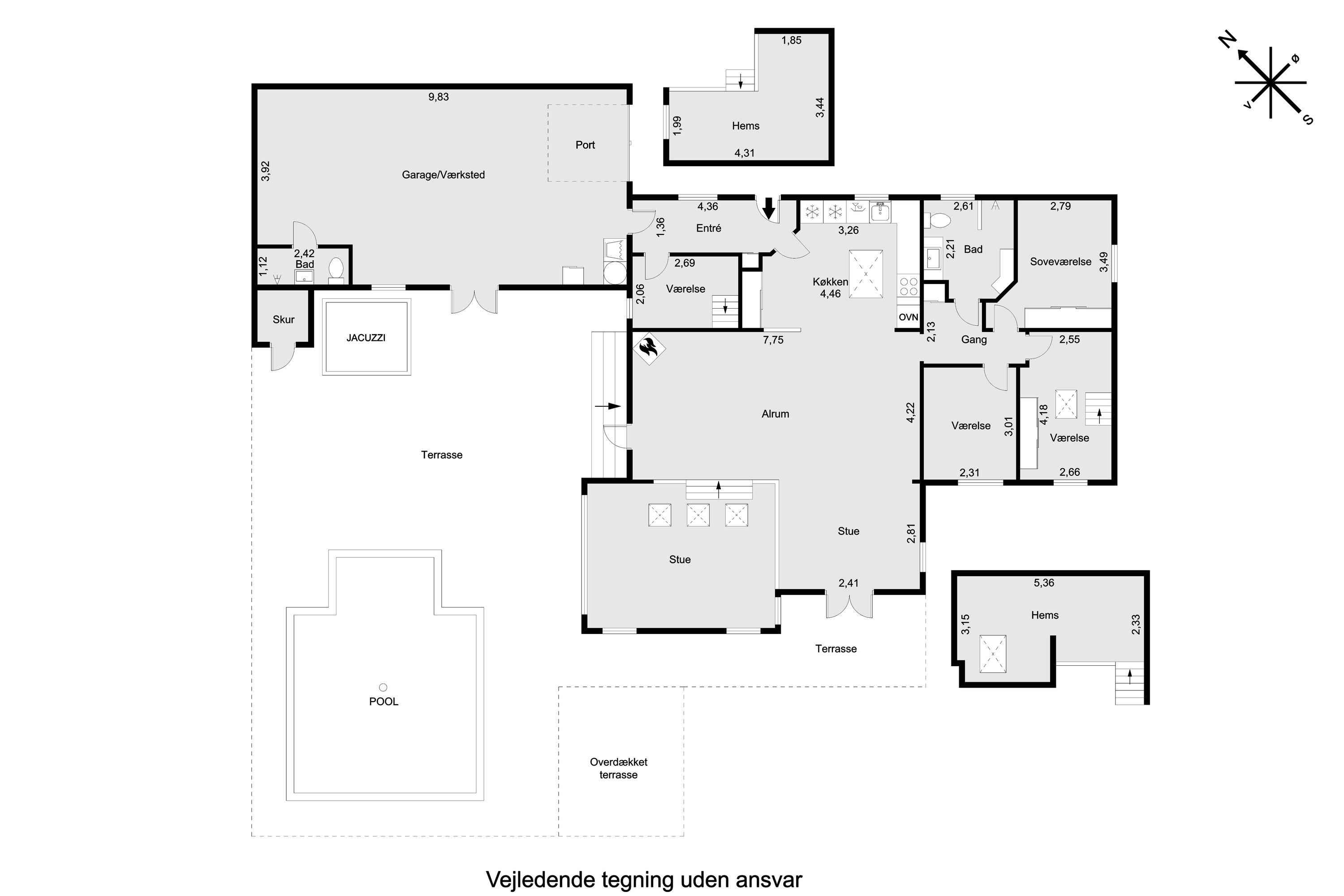 Plantegninger billede af Trojavej 14, Hårup, 8530 Hjortshøj