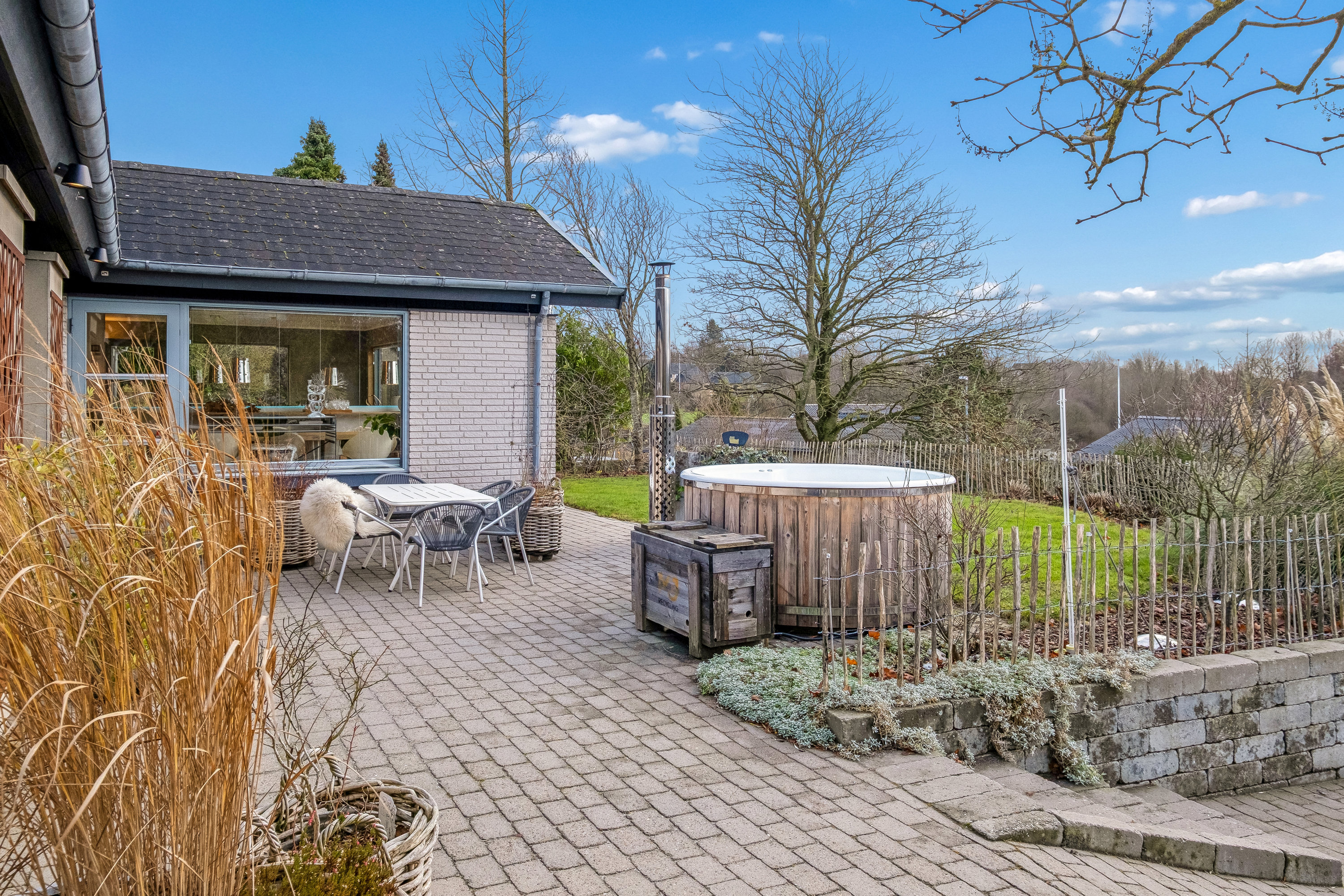 Fremhævet terrasse billede i fuldskærmstilstand. Billede af Vedbæksalle 108, Torsted, 8700 Horsens