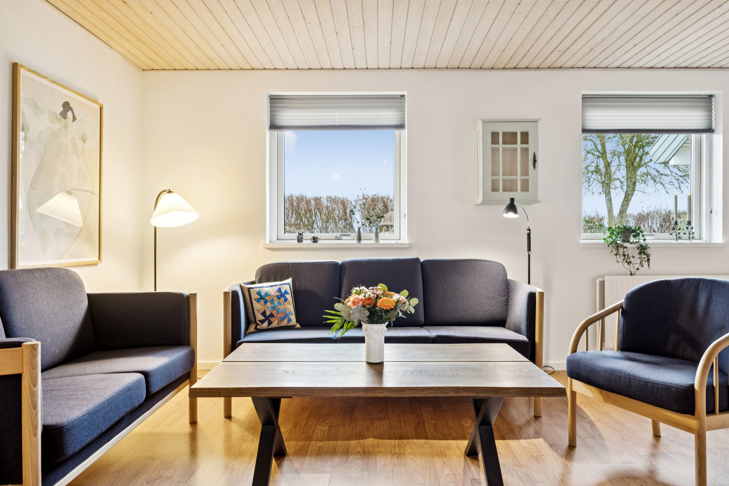 Fremhævet stue billede i fuldskærmstilstand. Billede af Kløvervej 46, 4270 Høng