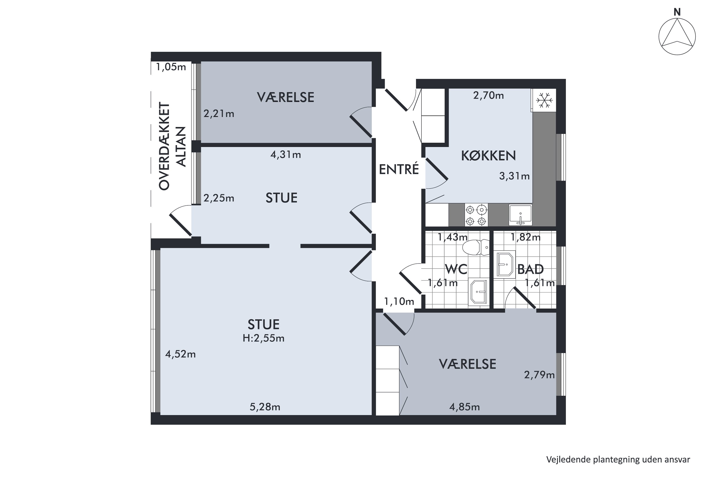 Plantegninger billede af Bygholm Parkvej 13A, st.. tv., Midtbyen, 8700 Horsens