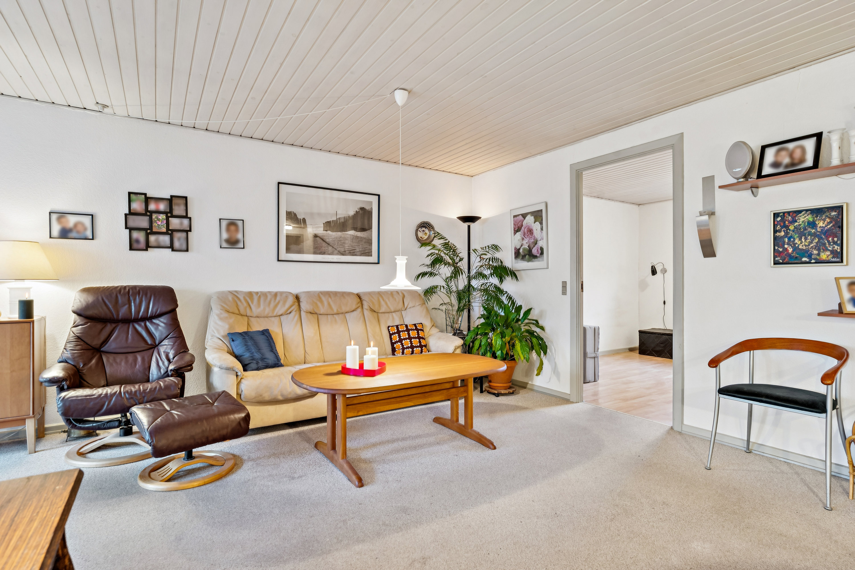 Fremhævet stue billede i fuldskærmstilstand. Billede af Bøgelunden 13, 8722 Hedensted