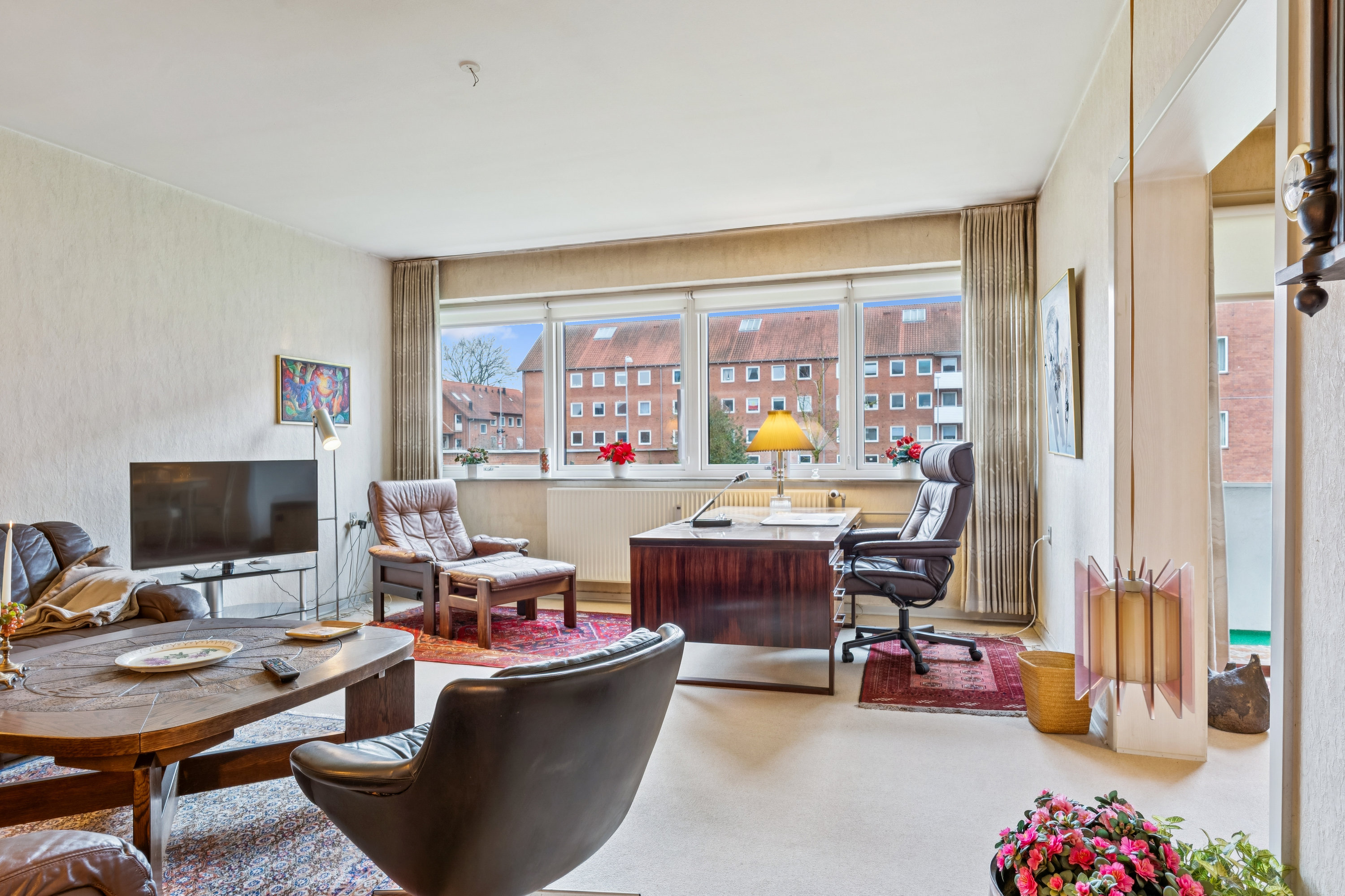 Fremhævet stue billede i fuldskærmstilstand. Billede af Bygholm Parkvej 13A, st.. tv., Midtbyen, 8700 Horsens