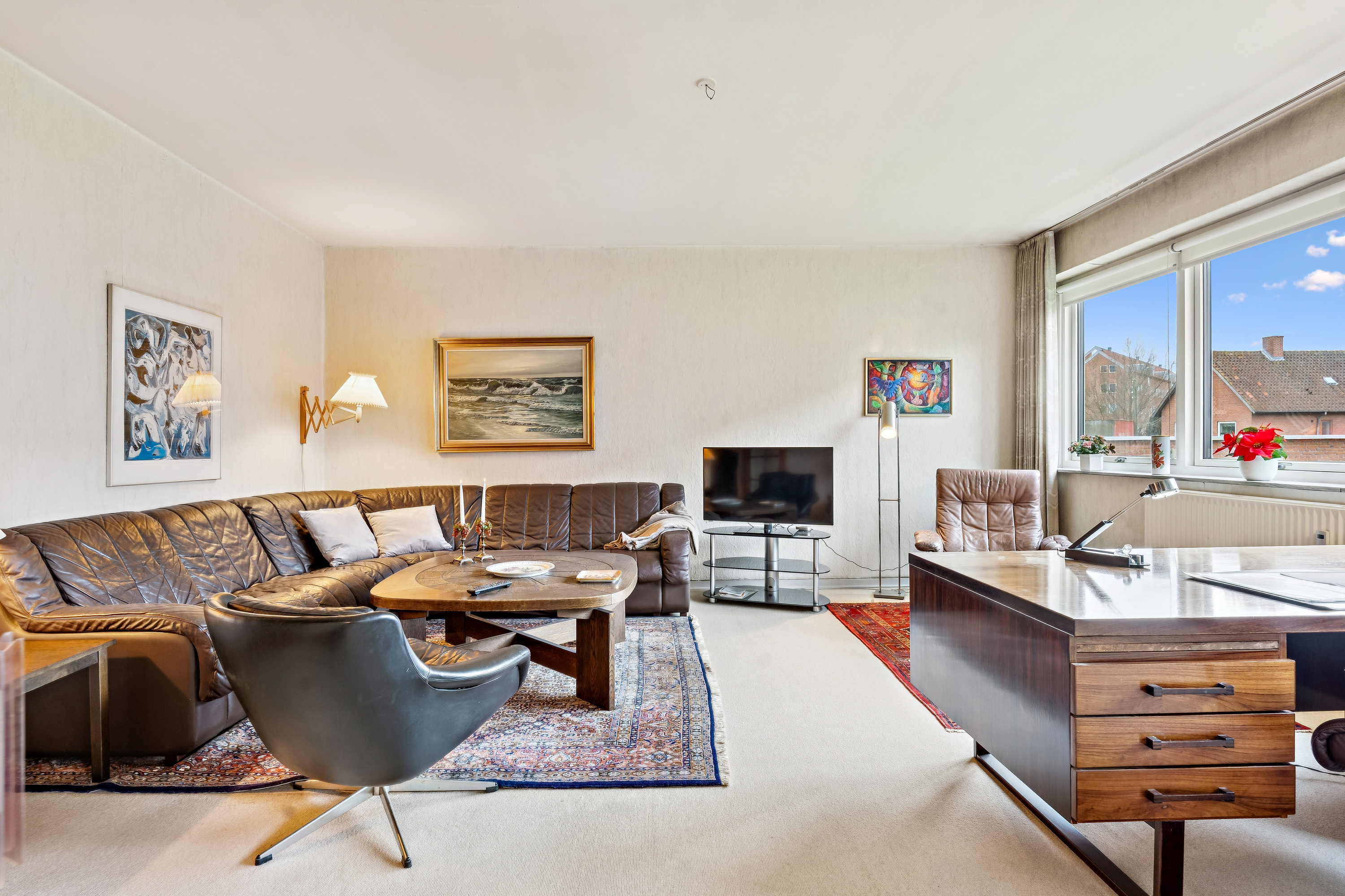 Fremhævet stue billede i fuldskærmstilstand. Billede af Bygholm Parkvej 13A, st.. tv., Midtbyen, 8700 Horsens