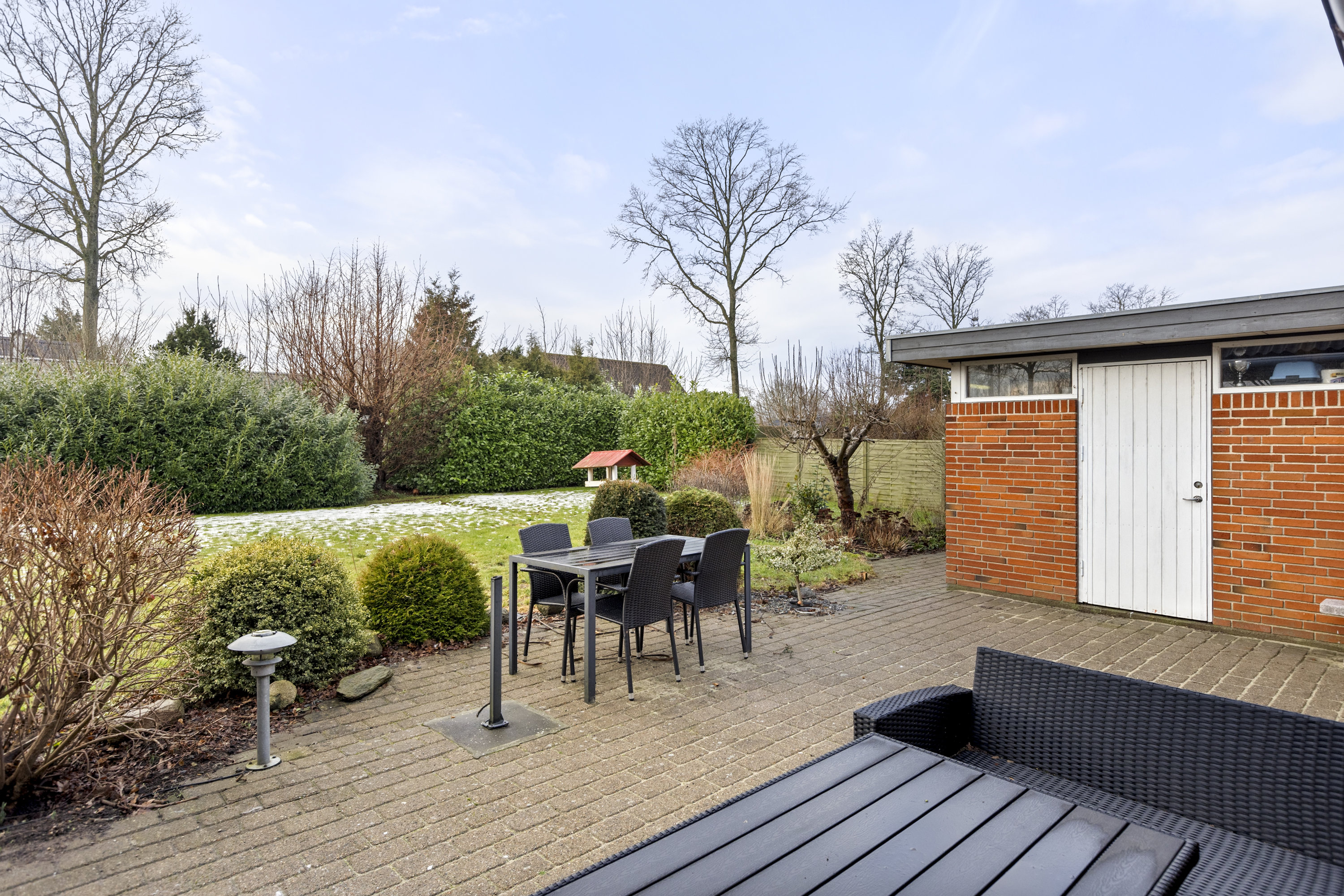 Fremhævet terrasse billede i fuldskærmstilstand. Billede af Bymarken 50, 4490 Jerslev Sjælland