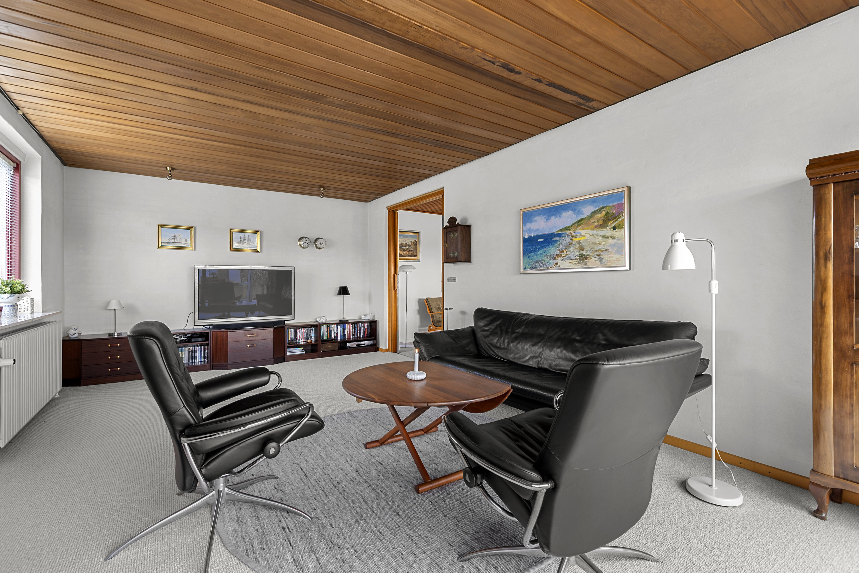 Fremhævet stue billede i fuldskærmstilstand. Billede af Rugvej 8, 4220 Korsør