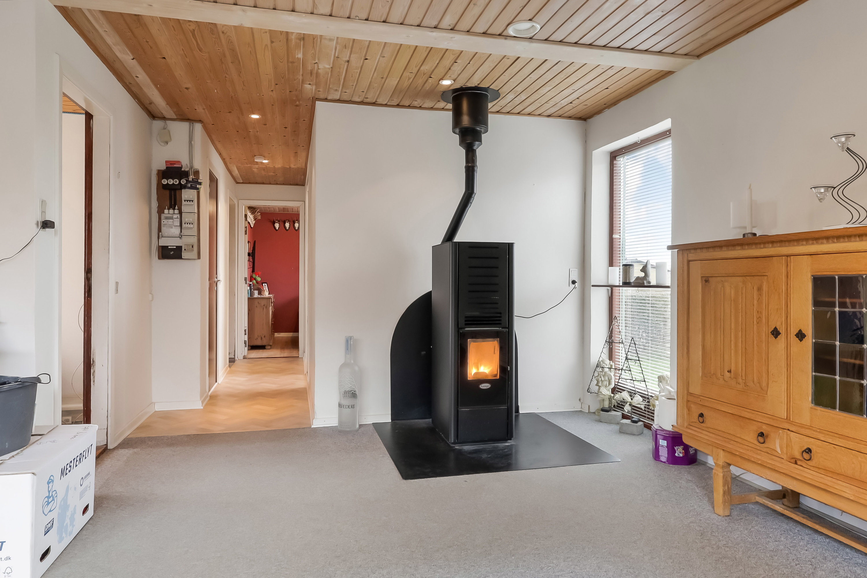 Fremhævet stue billede i fuldskærmstilstand. Billede af Rugmarken 8, Tåsinge, 5700 Svendborg