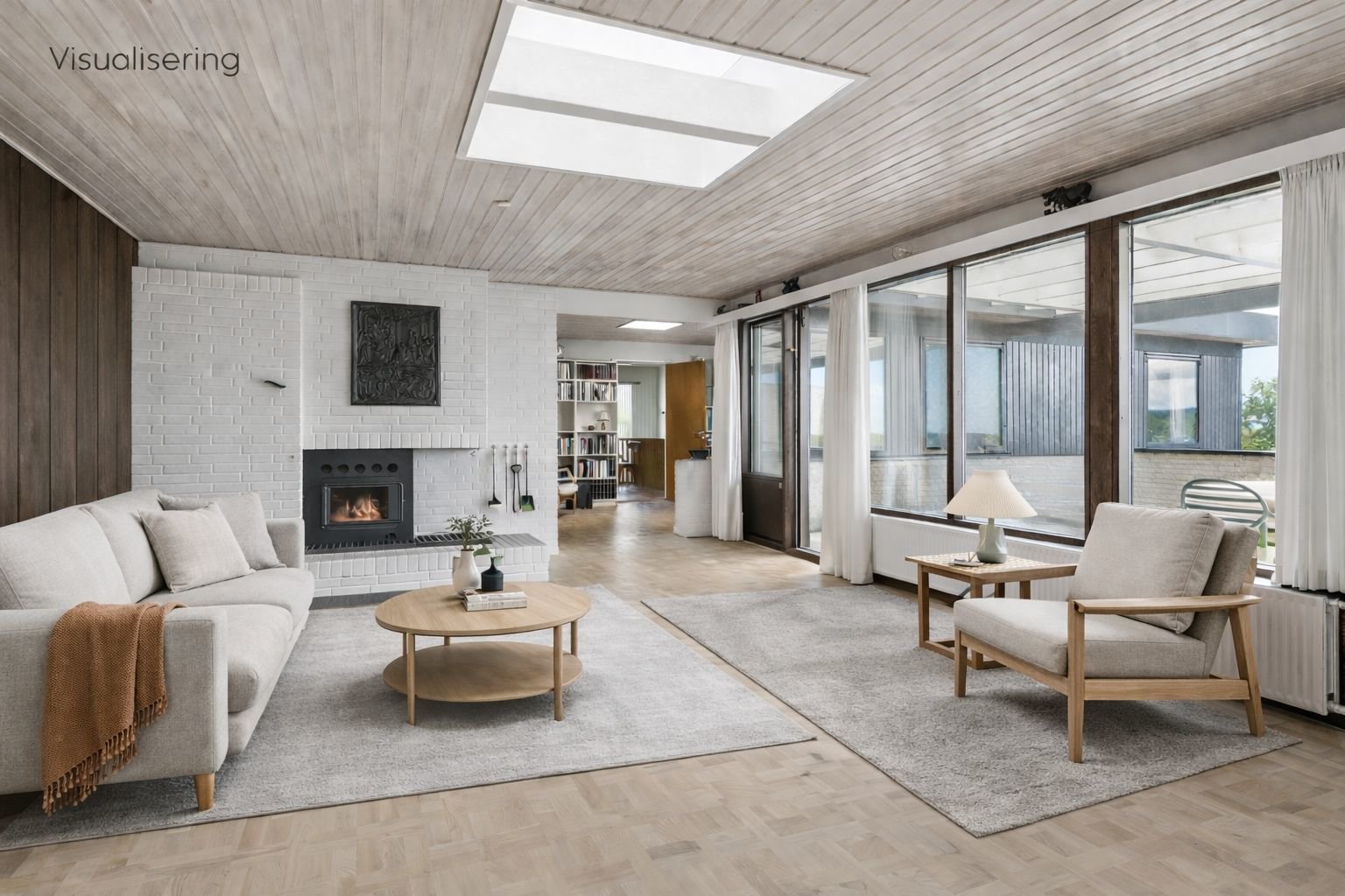 Fremhævet stue billede i fuldskærmstilstand. Billede af Jacob Paludans Vej 8, 9200 Aalborg SV