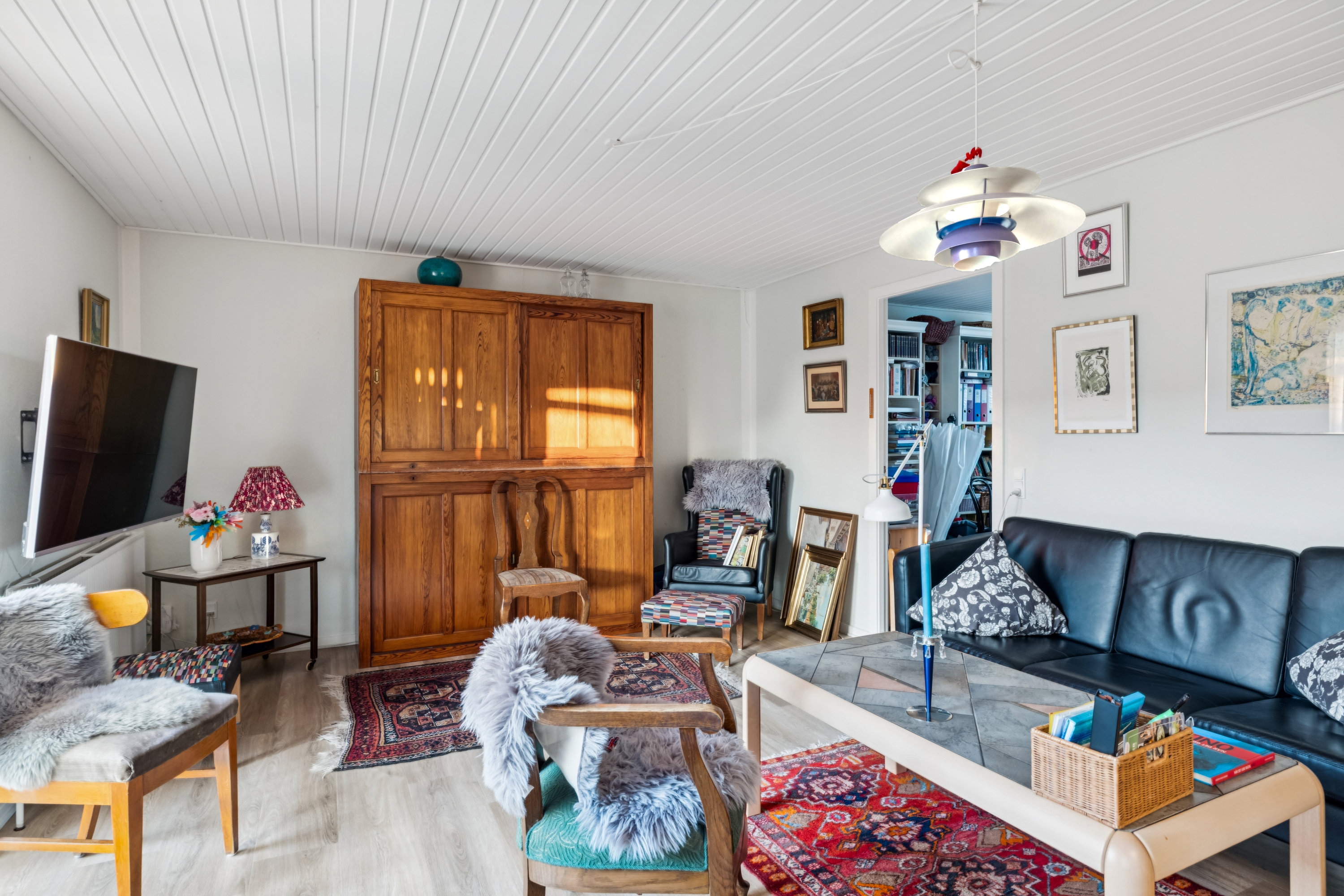 Fremhævet stue billede i fuldskærmstilstand. Billede af Engdiget 36, Hvam, 9620 Aalestrup