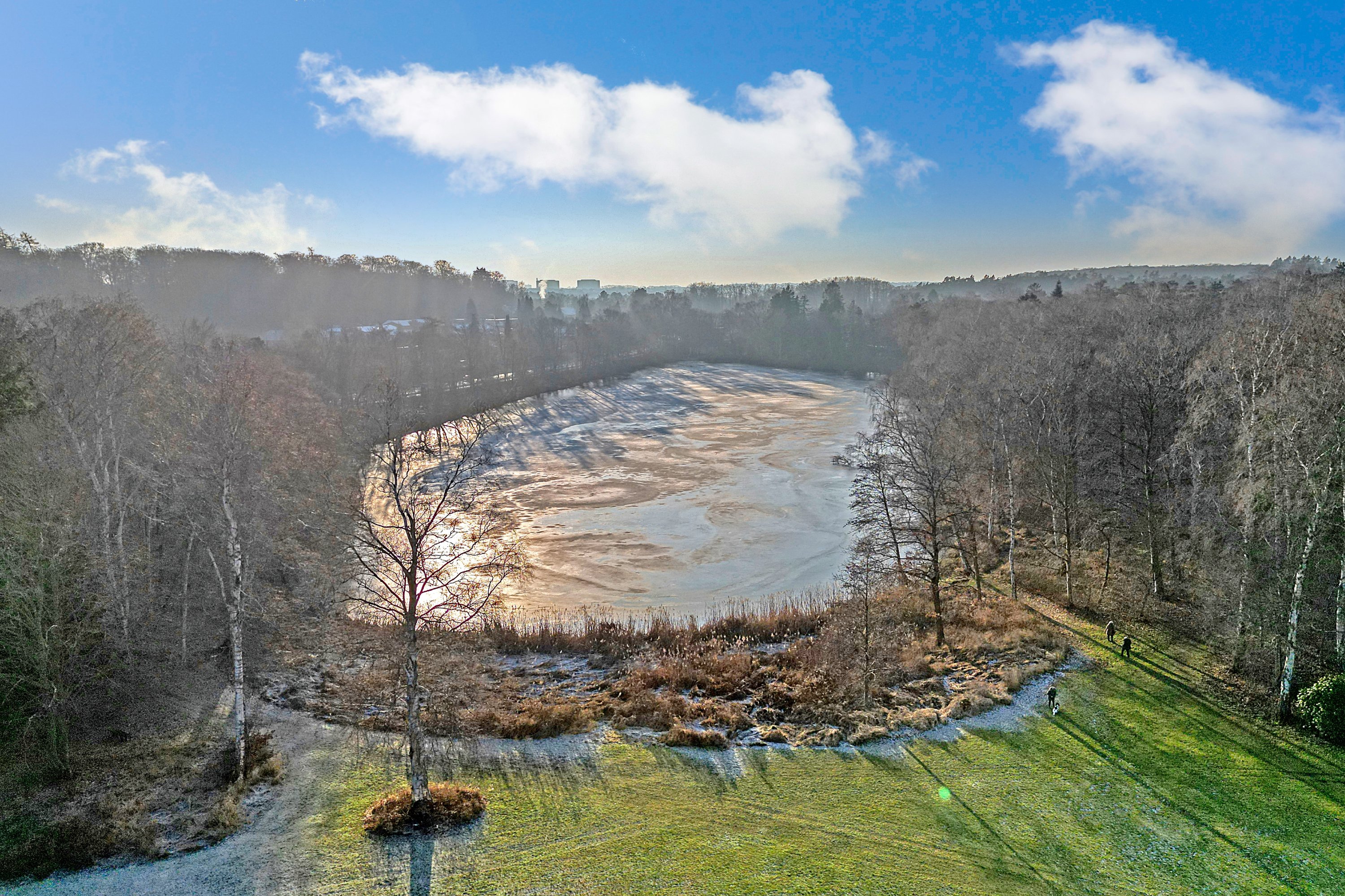Fremhævet luftfoto billede i fuldskærmstilstand. Billede af Søllerød Park 16, st.. 1., Søllerød, 2840 Holte