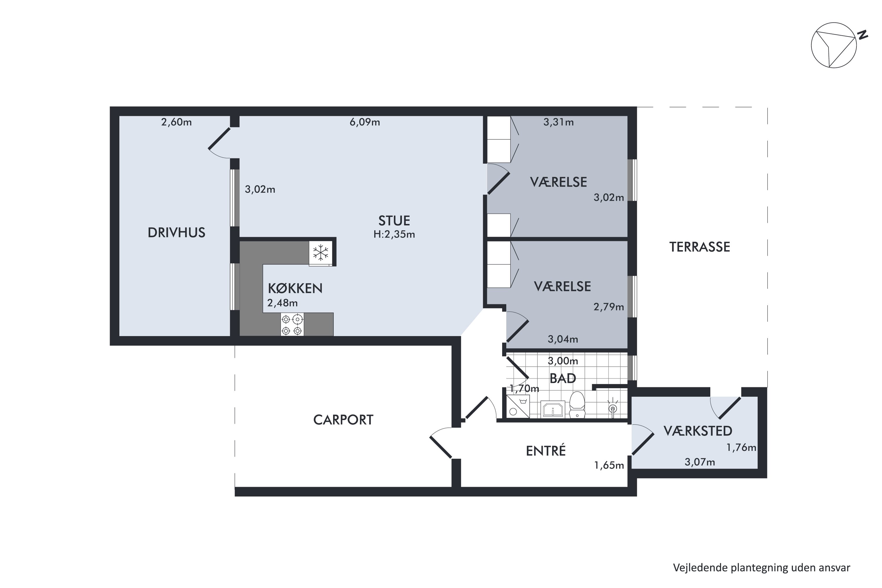 Plantegninger billede af Bøgelunden 13, 8722 Hedensted