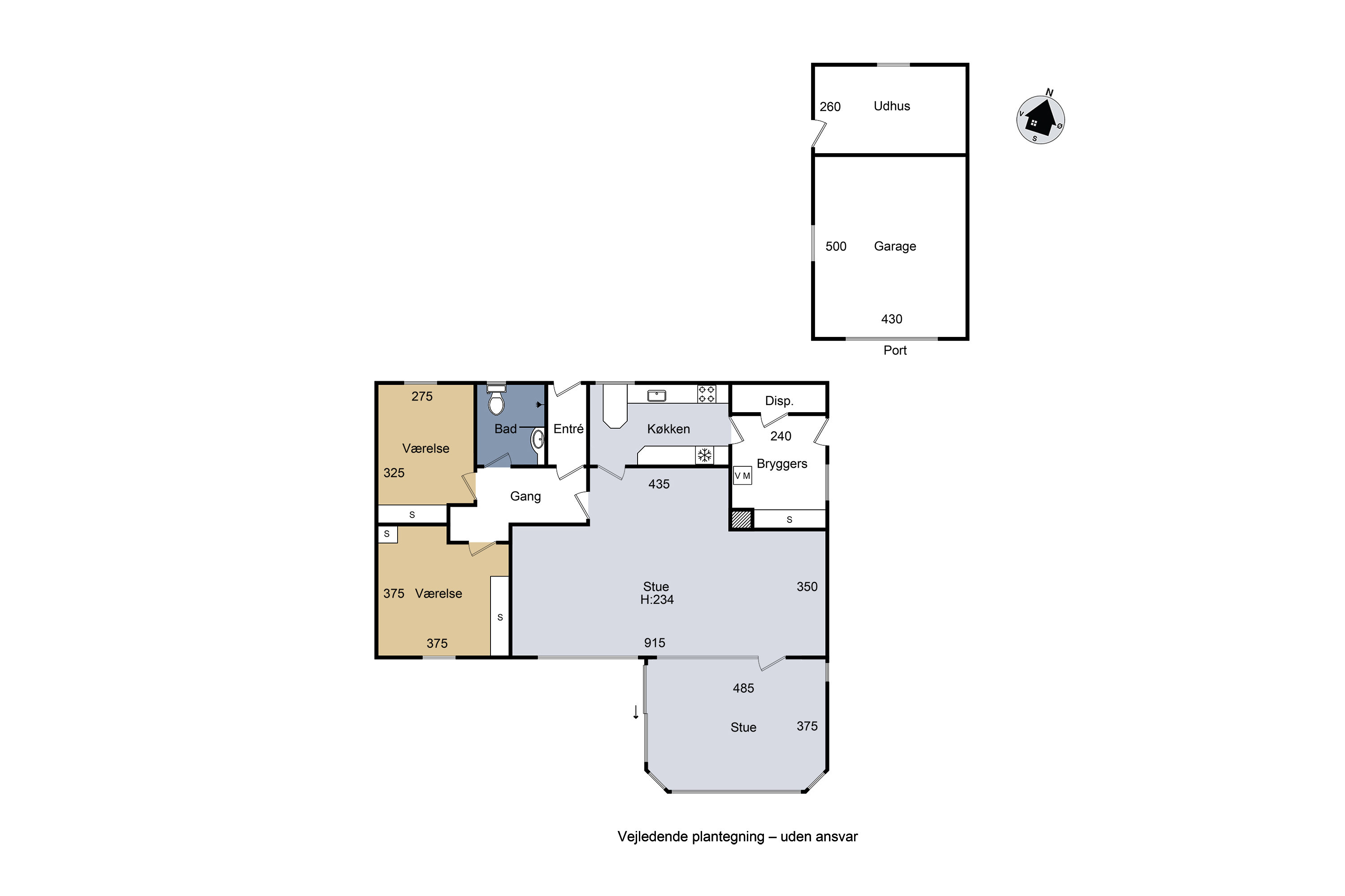 Plantegninger billede af Møllevej 3A, 4400 Kalundborg