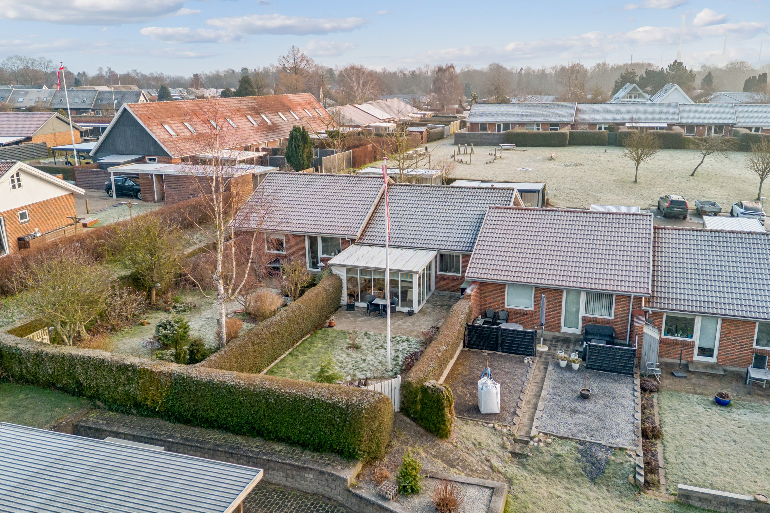 Fremhævet luftfoto billede i fuldskærmstilstand. Billede af Anderuplunden 24, Anderup, 5270 Odense N