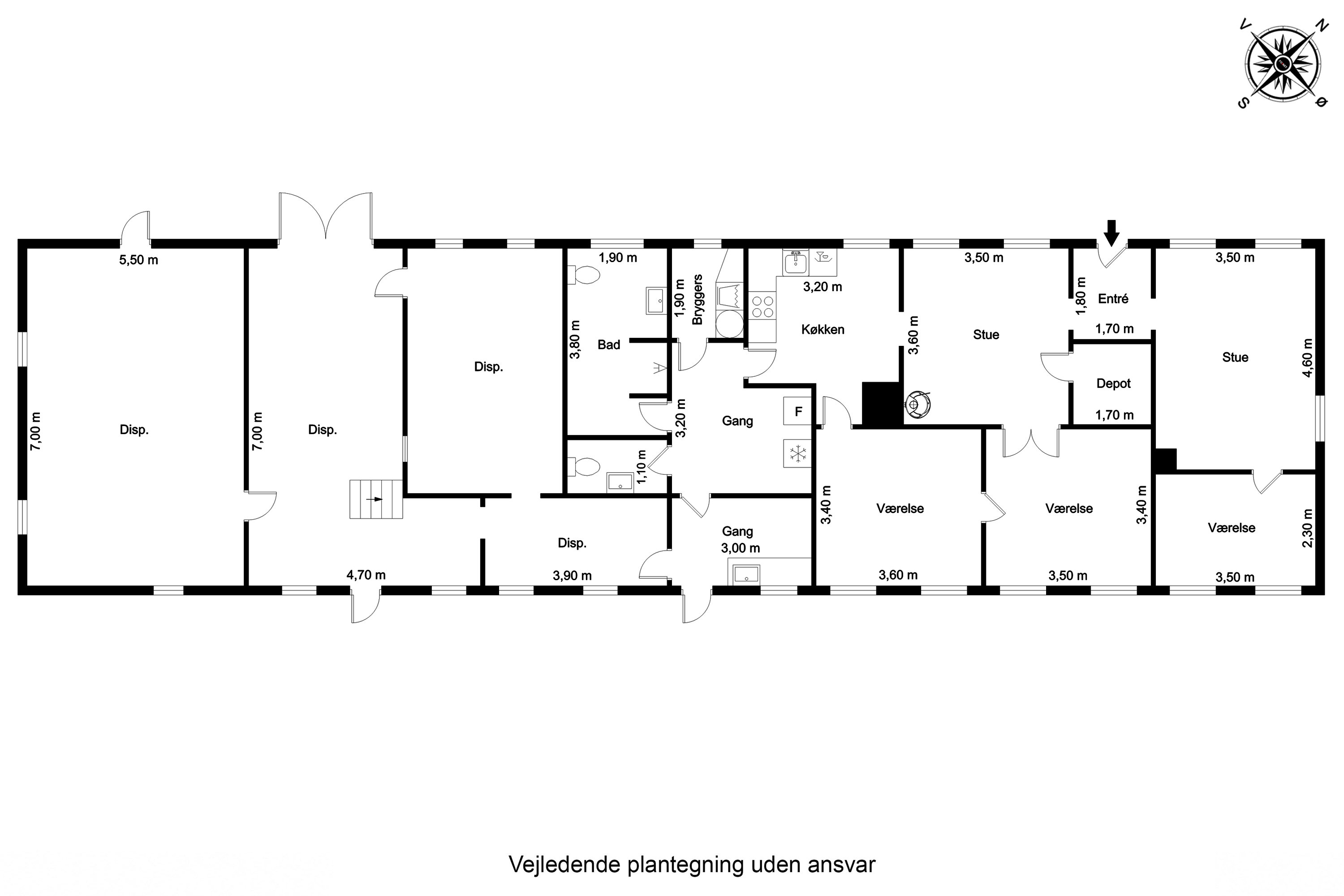 Plantegninger billede af Trousløkkevej 1, 5960 Marstal