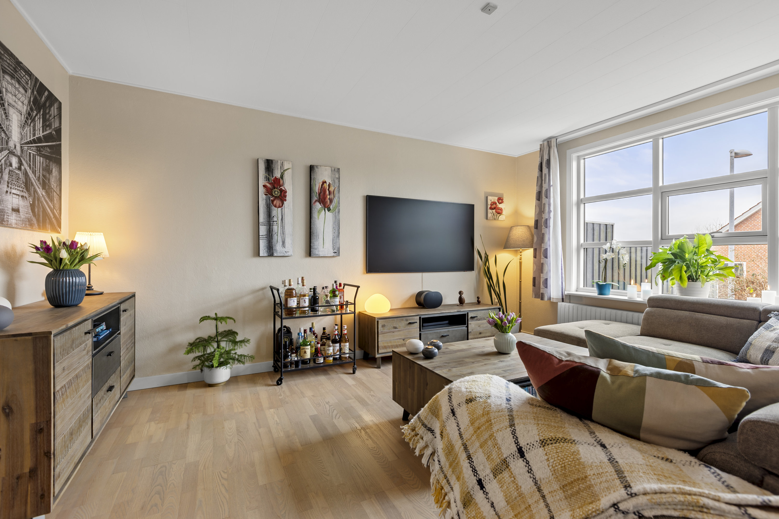 Fremhævet stue billede i fuldskærmstilstand. Billede af Hybenvej 7A, 4100 Ringsted