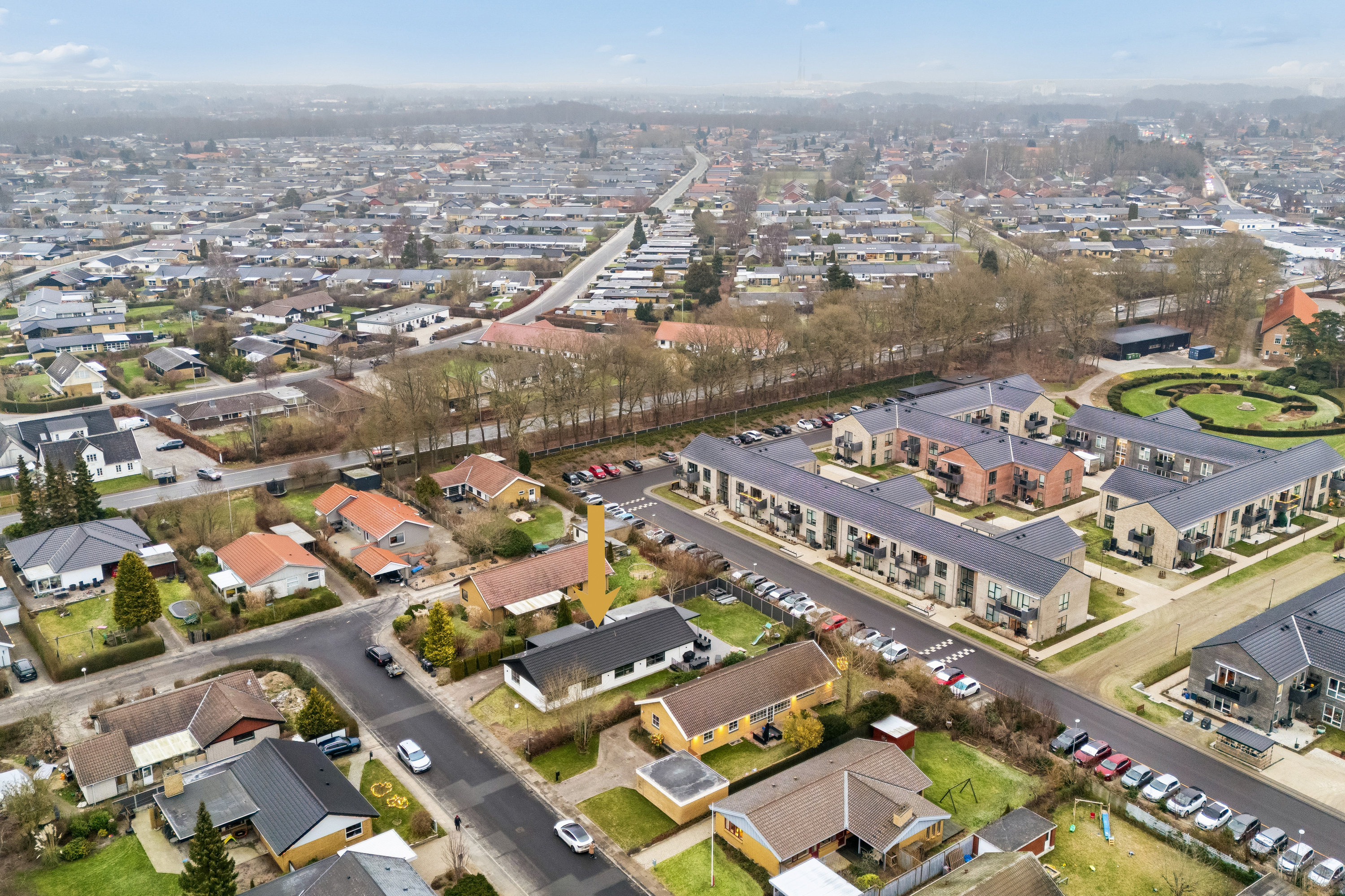 Fremhævet luftfoto billede i fuldskærmstilstand. Billede af Stellavej 33, Paarup, 5210 Odense NV