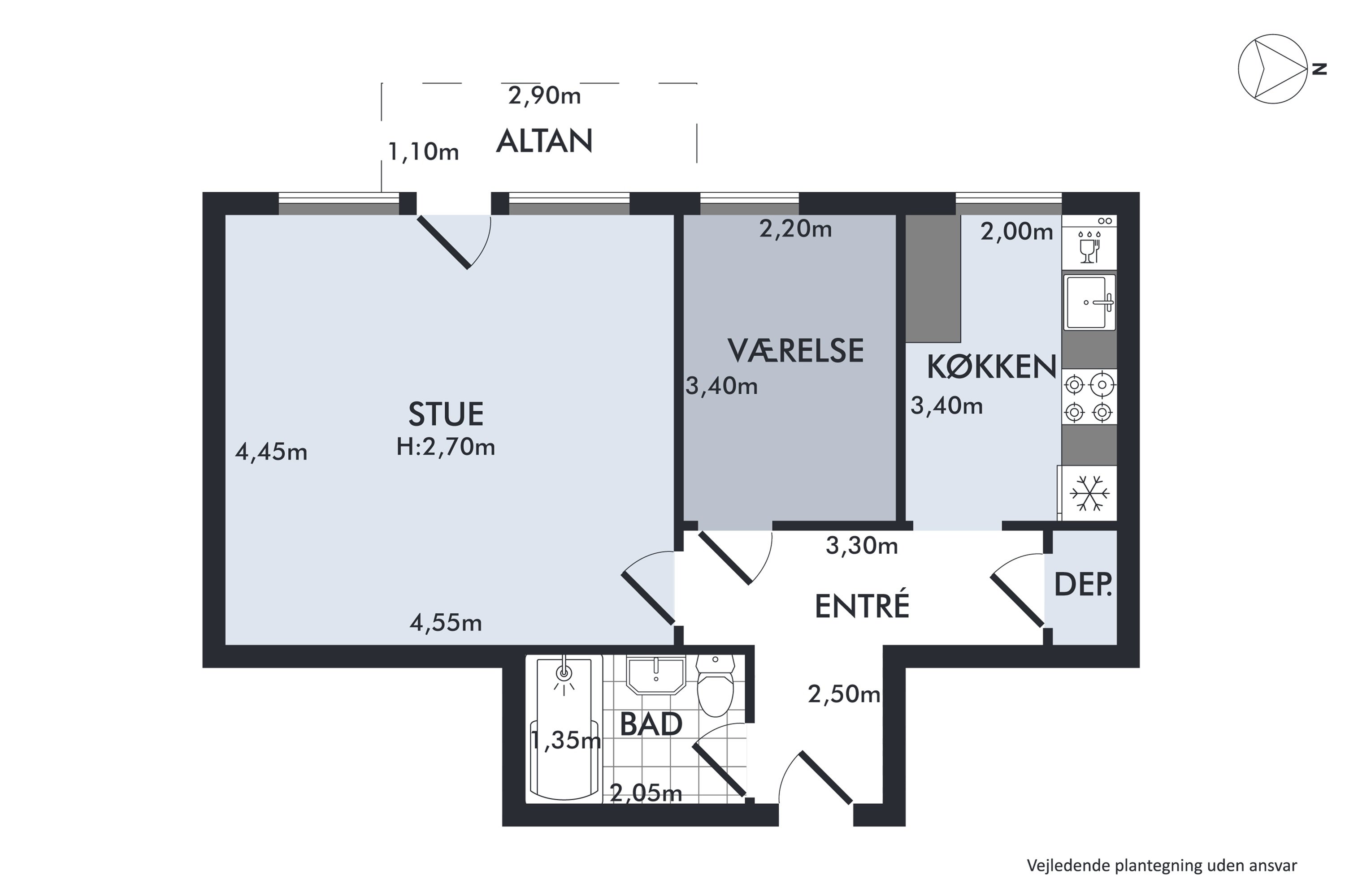 Plantegninger billede af I.H.Mundts Vej 15, 2. c., 2830 Virum