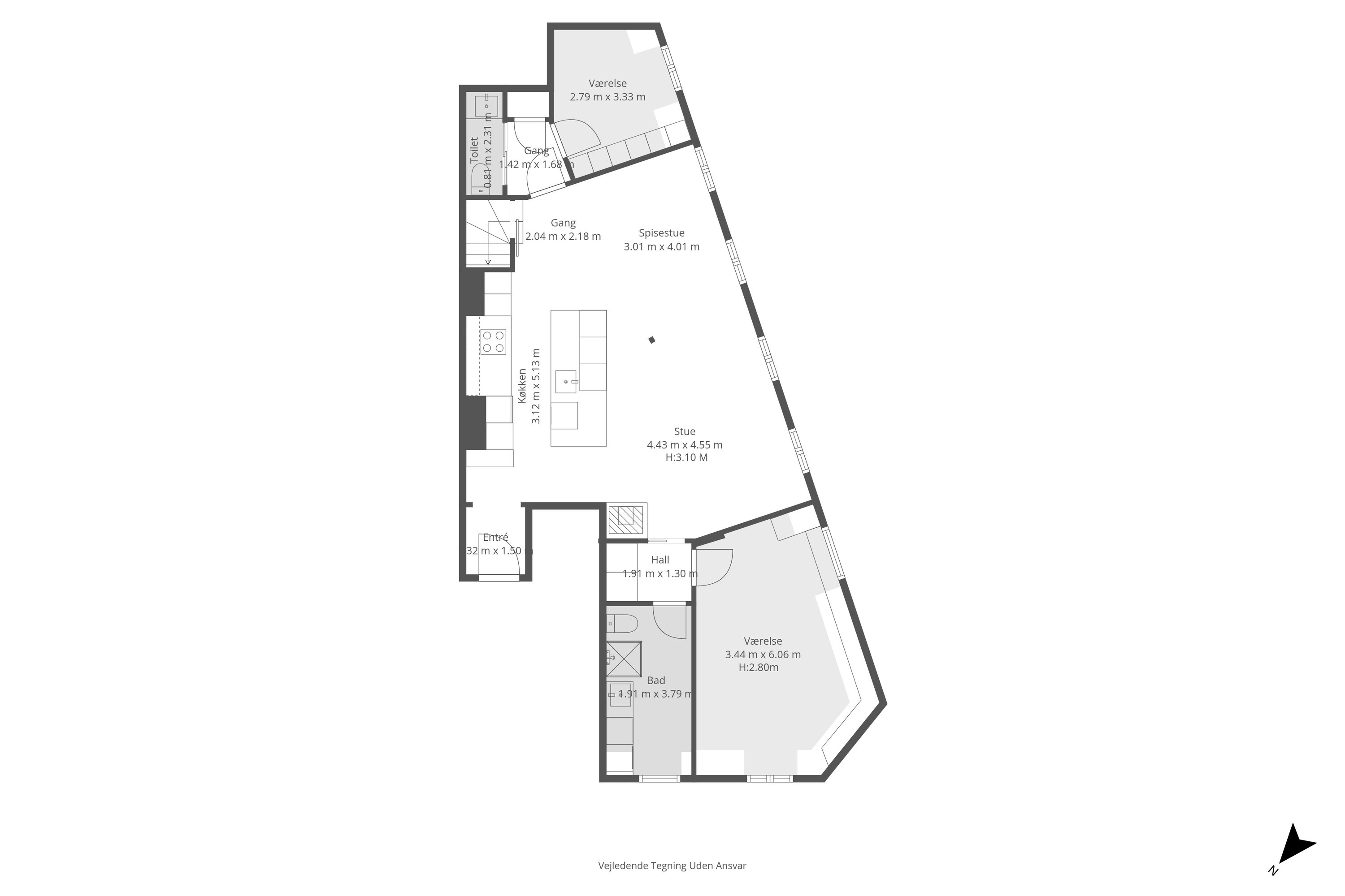 Plantegninger billede af Vestergade 13, 3., 1456 København K