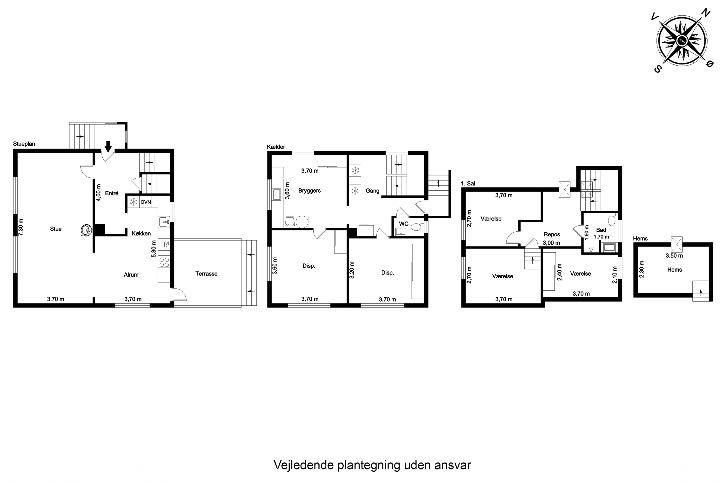 Plantegninger billede af Tvedvej 128, Tved, 5700 Svendborg