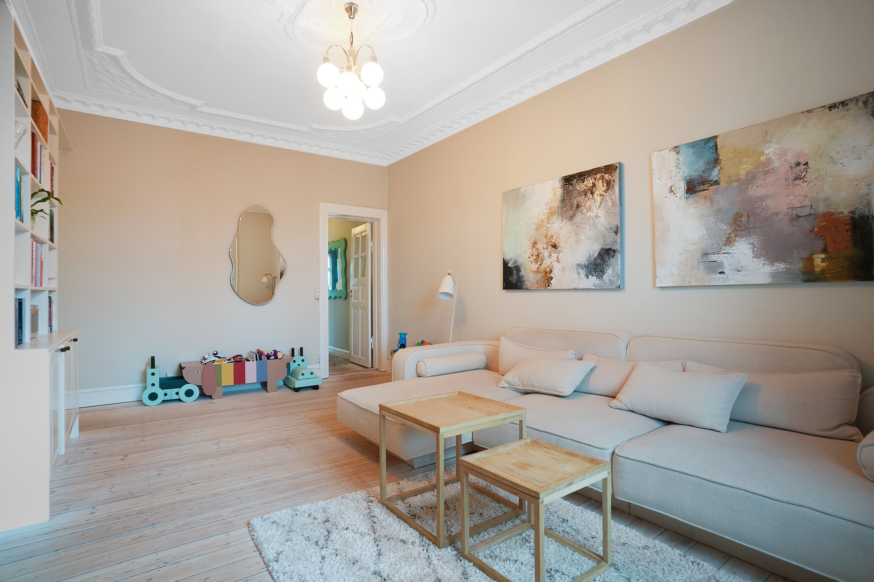 Fremhævet stue billede i fuldskærmstilstand. Billede af Ingemannsvej 22, 4. tv., 1964 Frederiksberg C