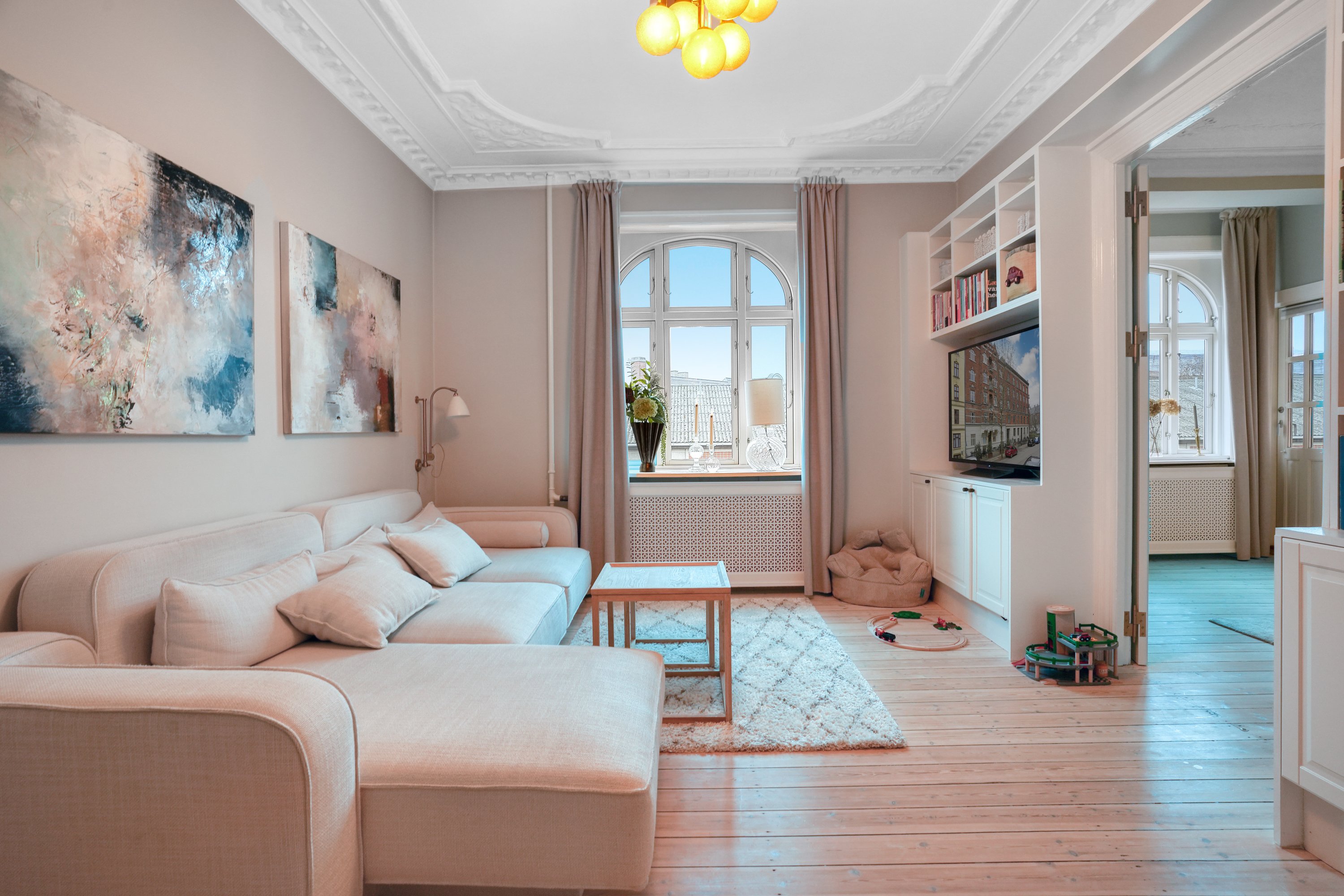 Fremhævet stue billede i fuldskærmstilstand. Billede af Ingemannsvej 22, 4. tv., 1964 Frederiksberg C