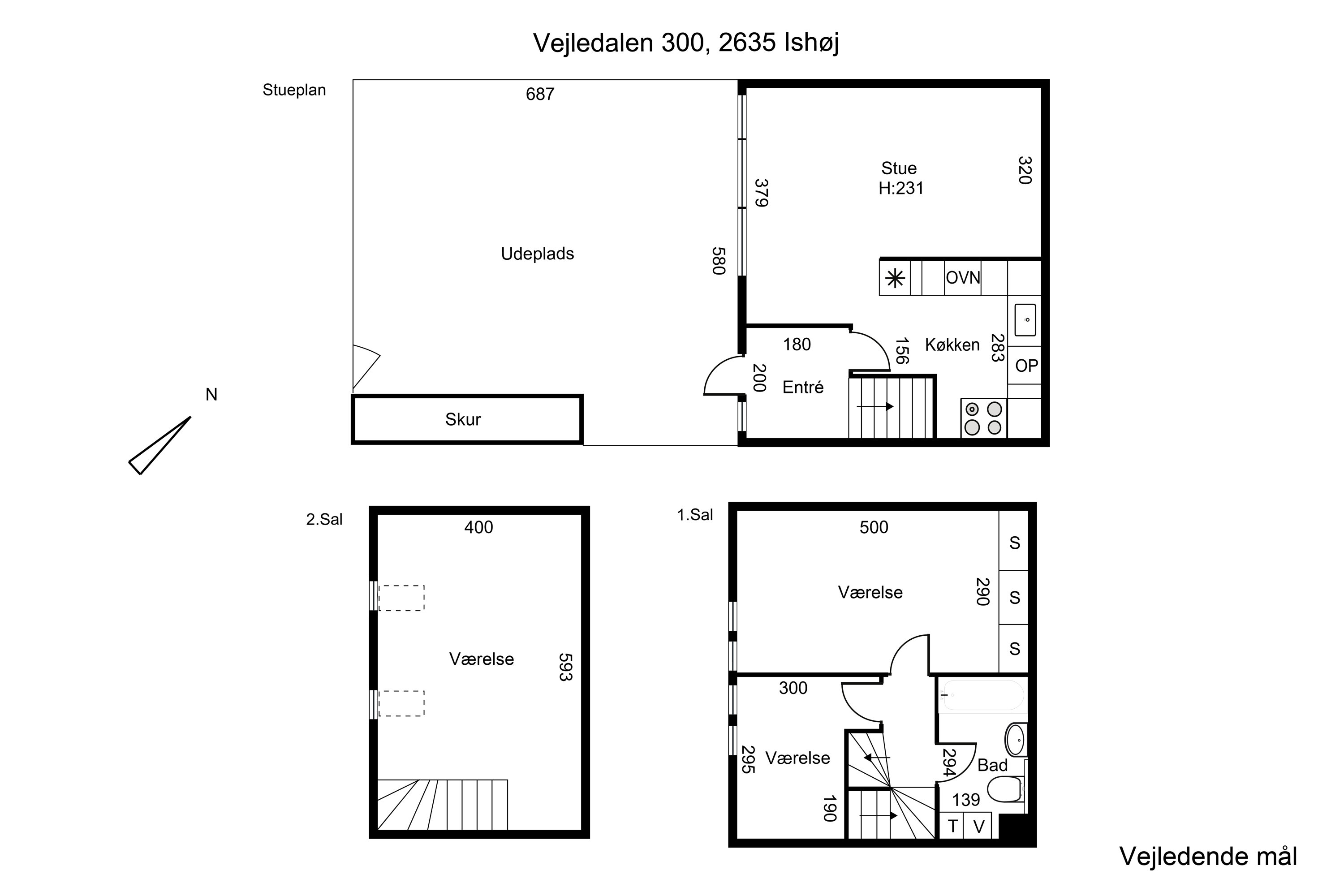 Plantegninger billede af Vejledalen 300, 2635 Ishøj