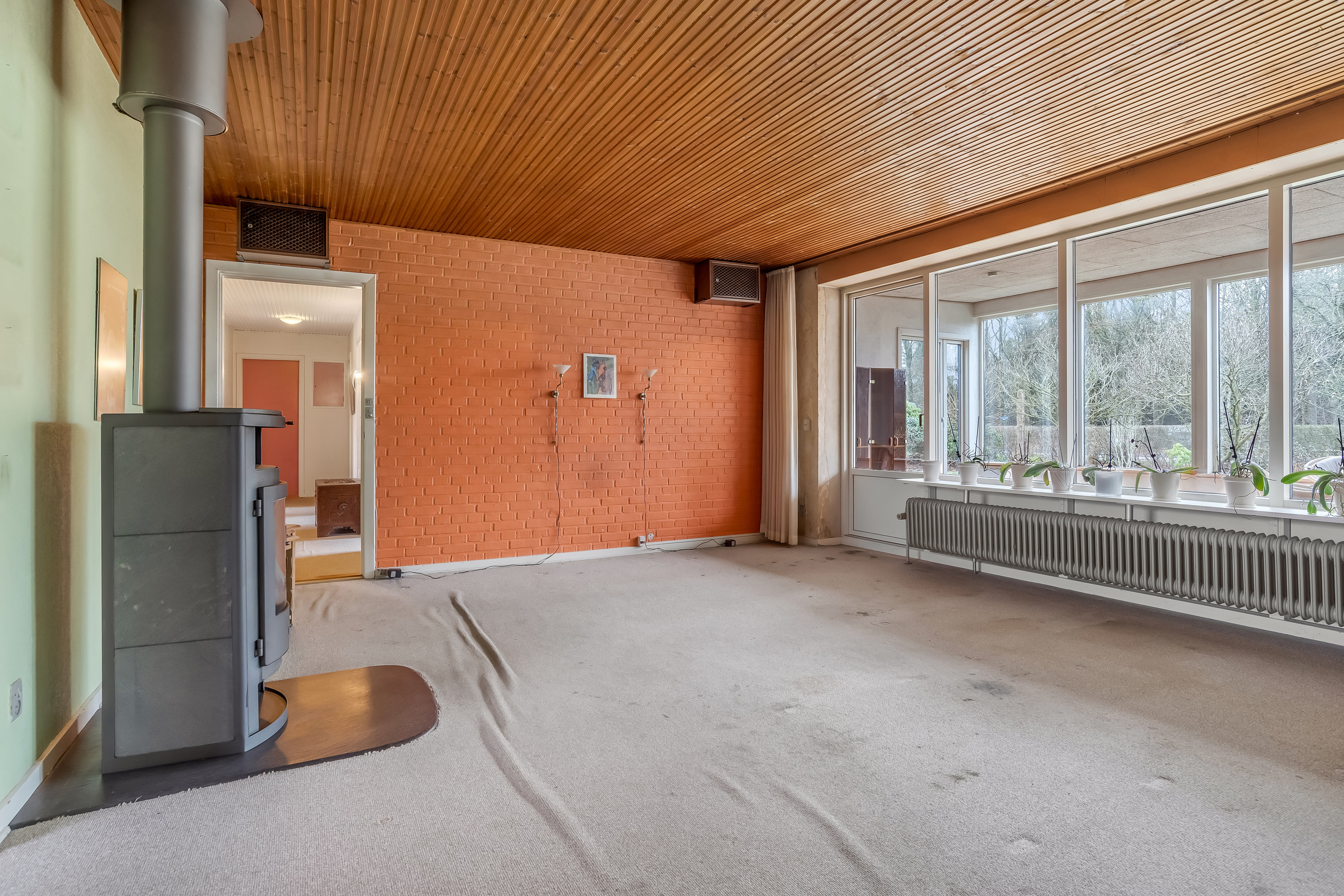 Fremhævet stue billede i fuldskærmstilstand. Billede af Grønnevej 10, Hornshøj, 7500 Holstebro