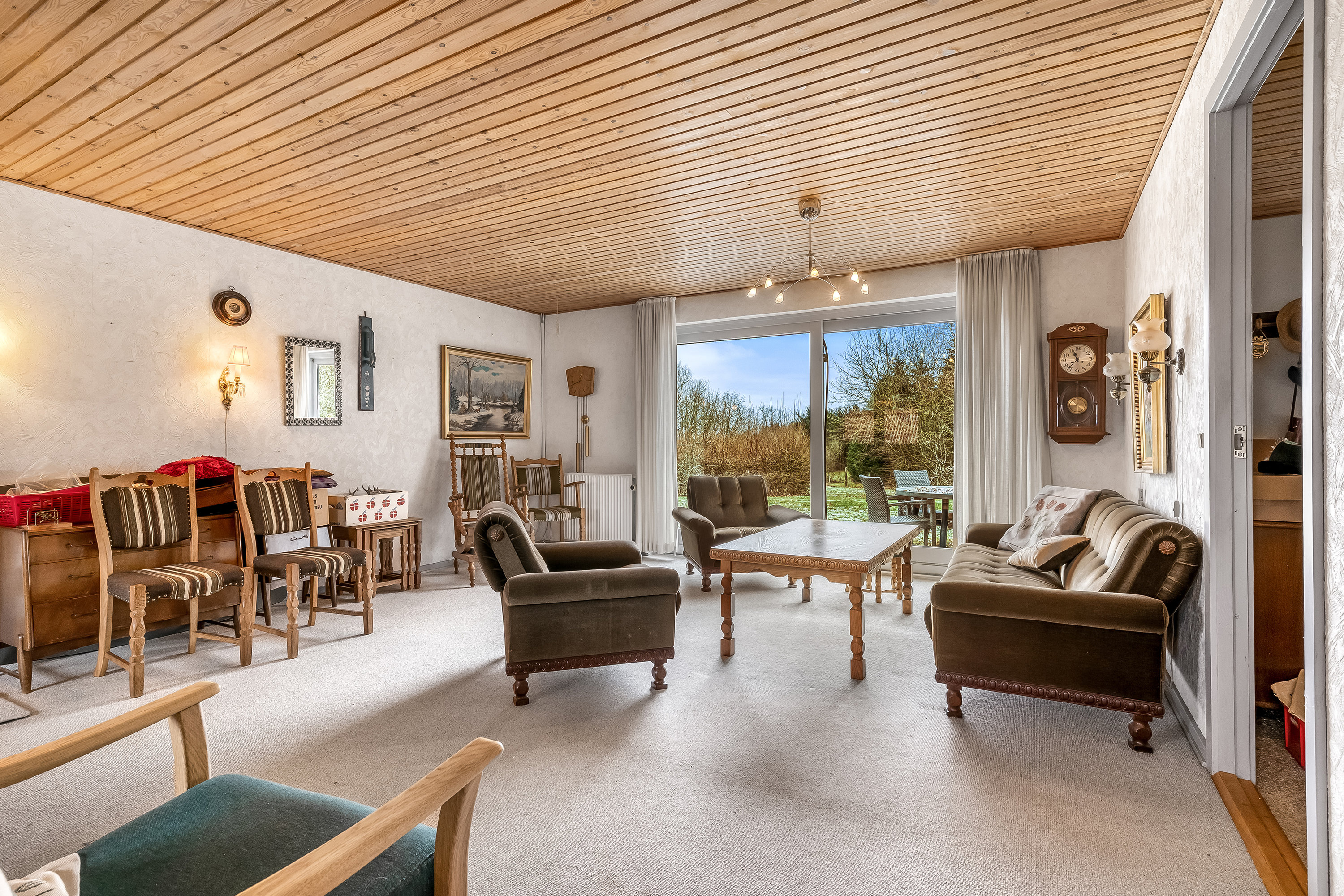 Fremhævet stue billede i fuldskærmstilstand. Billede af Fuglebakken 12, Herrup, 7830 Vinderup