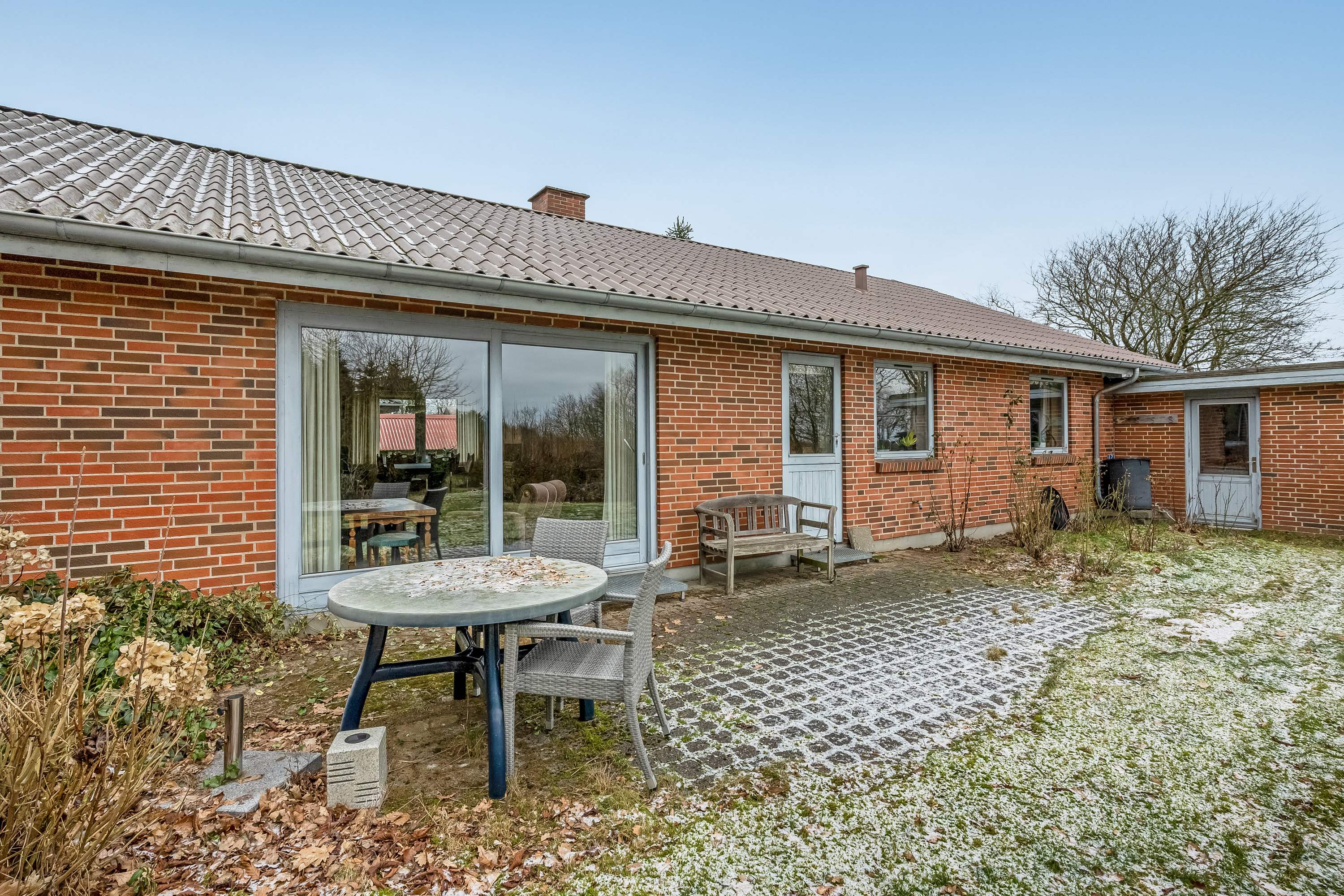 Fremhævet terrasse billede i fuldskærmstilstand. Billede af Fuglebakken 12, Herrup, 7830 Vinderup