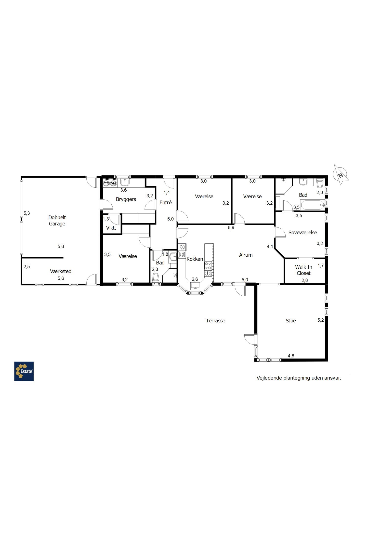 Plantegninger billede af Lillevang 100, 7190 Billund