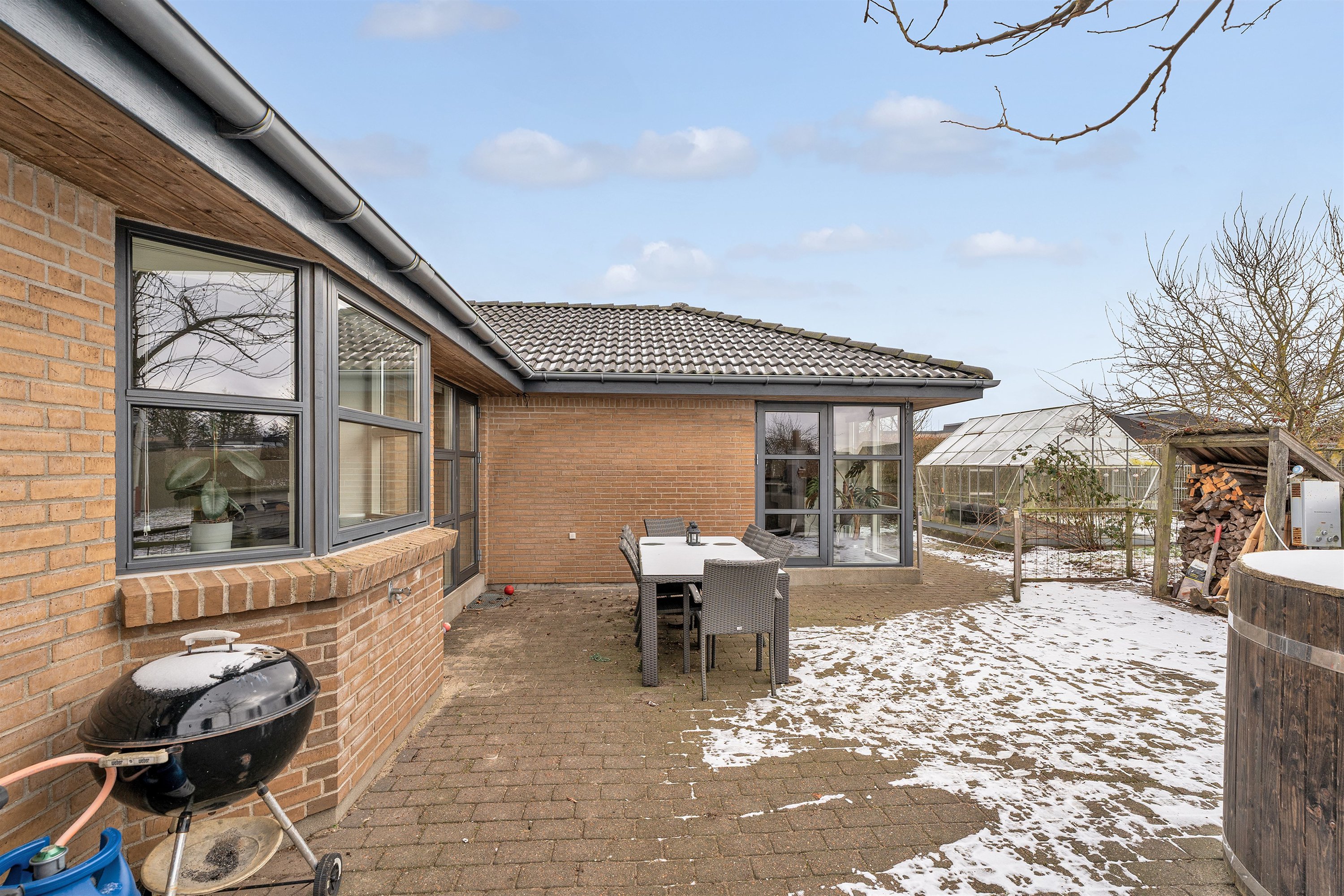 Fremhævet terrasse billede i fuldskærmstilstand. Billede af Lillevang 100, 7190 Billund