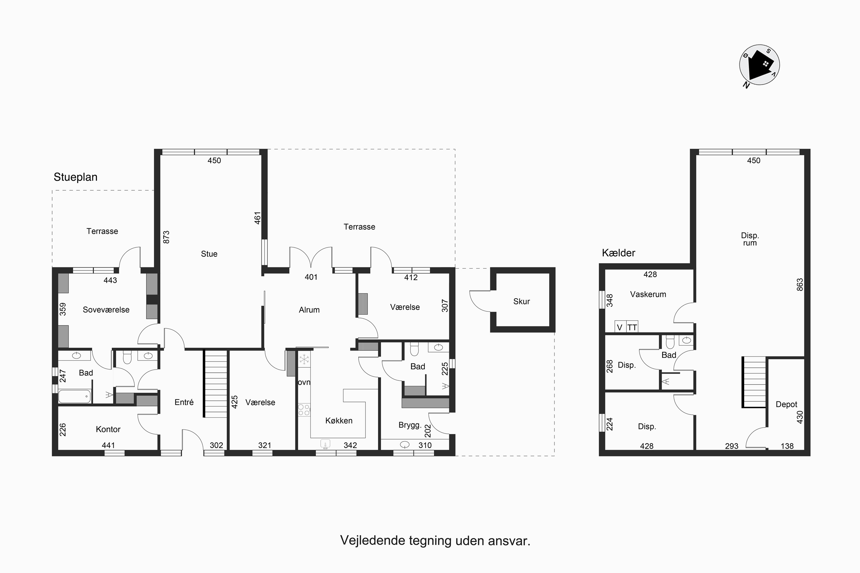 Plantegninger billede af Husoddebakken 28, Stensballe, 8700 Horsens