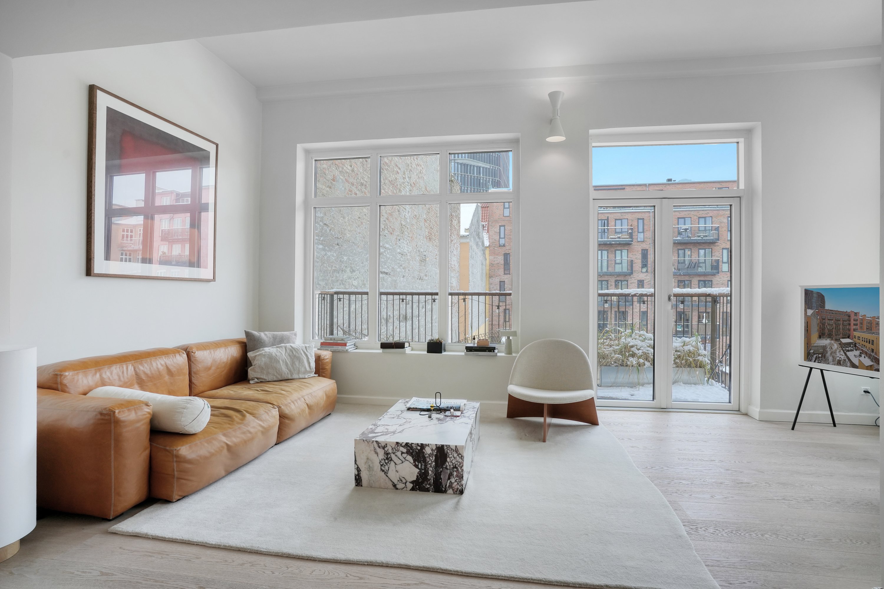 Fremhævet stue billede i fuldskærmstilstand. Billede af Blegdamsvej 28A, 2. tv., 2200 København N