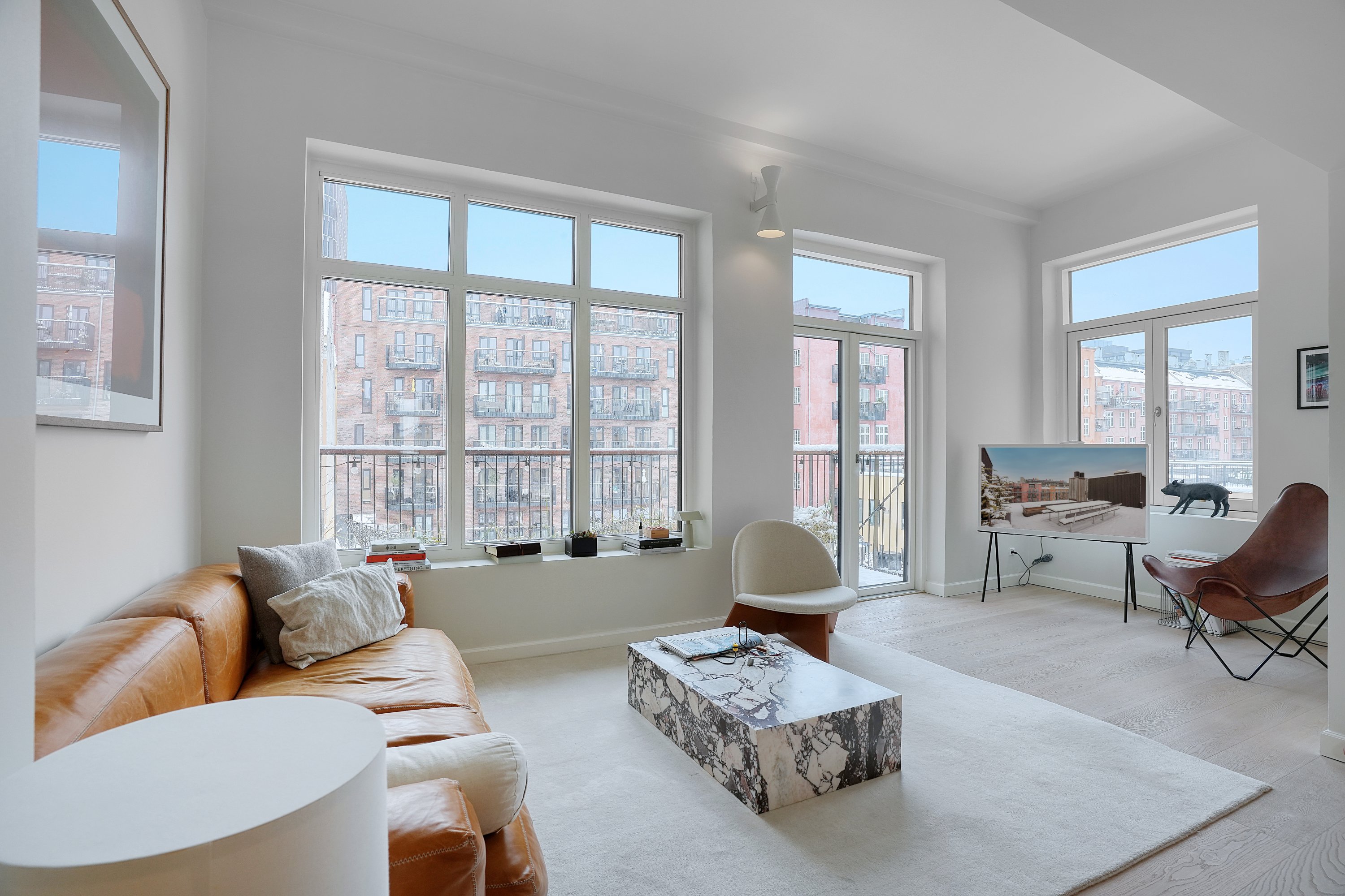 Fremhævet stue billede i fuldskærmstilstand. Billede af Blegdamsvej 28A, 2. tv., 2200 København N