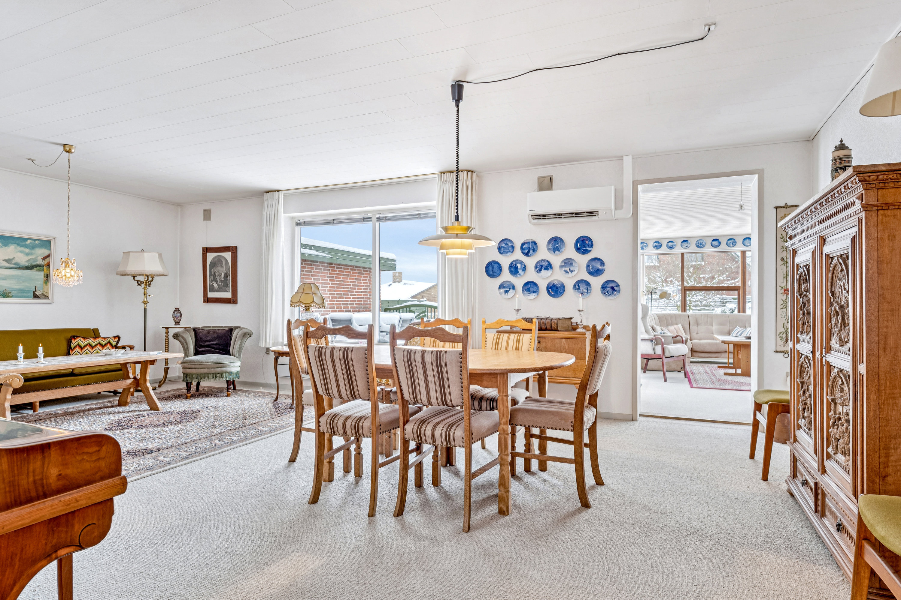 Fremhævet spisestue billede i fuldskærmstilstand. Billede af Spættevej 42, Ø Snede, 8723 Løsning