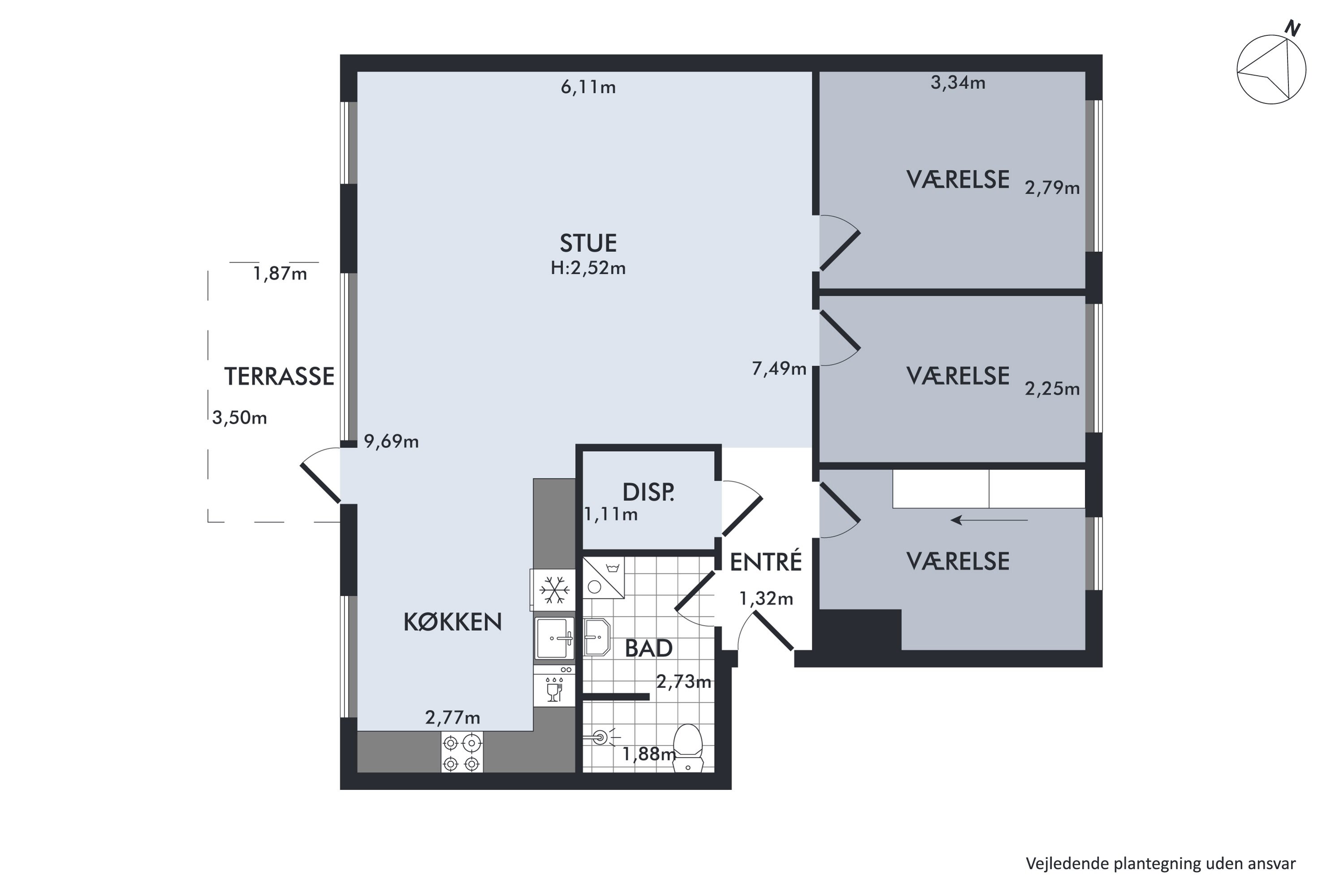 Plantegninger billede af Englandsvej 276, 2. th., 2770 Kastrup